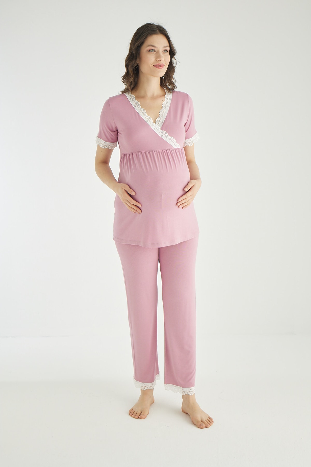 Miss Dünya Lissa Emzirmeye Uygun Lohusa ve Hamile Pijama Takımı fotoğrafı 2 (önizleme)