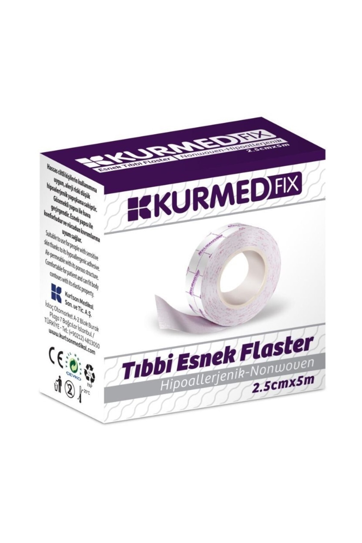 Kurmed Fix Flaster 2.5cm X 5m 8699592810221