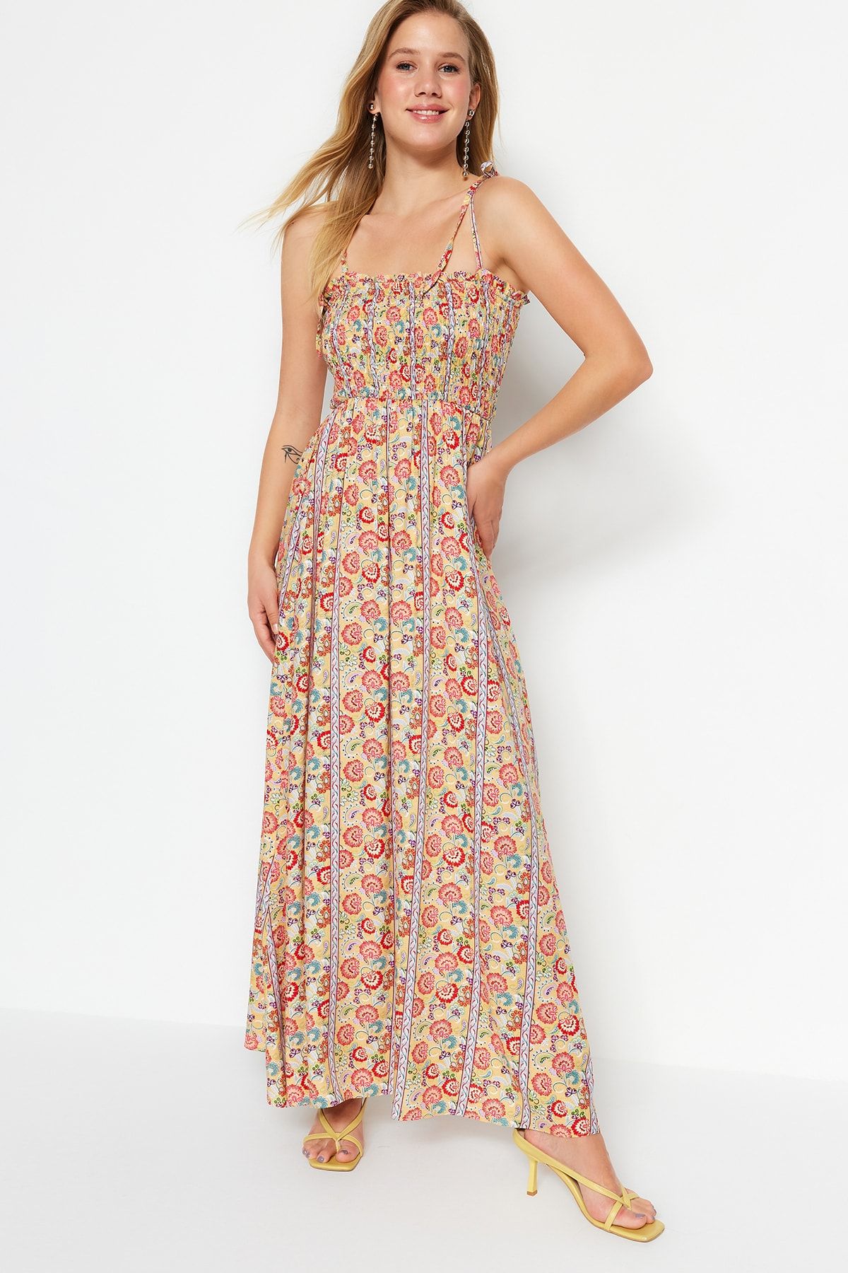 Straight cut maxi dress top