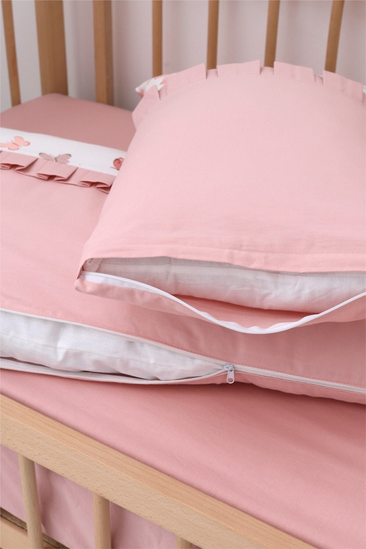 Umaybebek 70x110, Bebek Nevresim Takımı, Dolgu Korumalık, Düz Çarşaf - %100 Pamuk fotoğrafı 4 (önizleme)