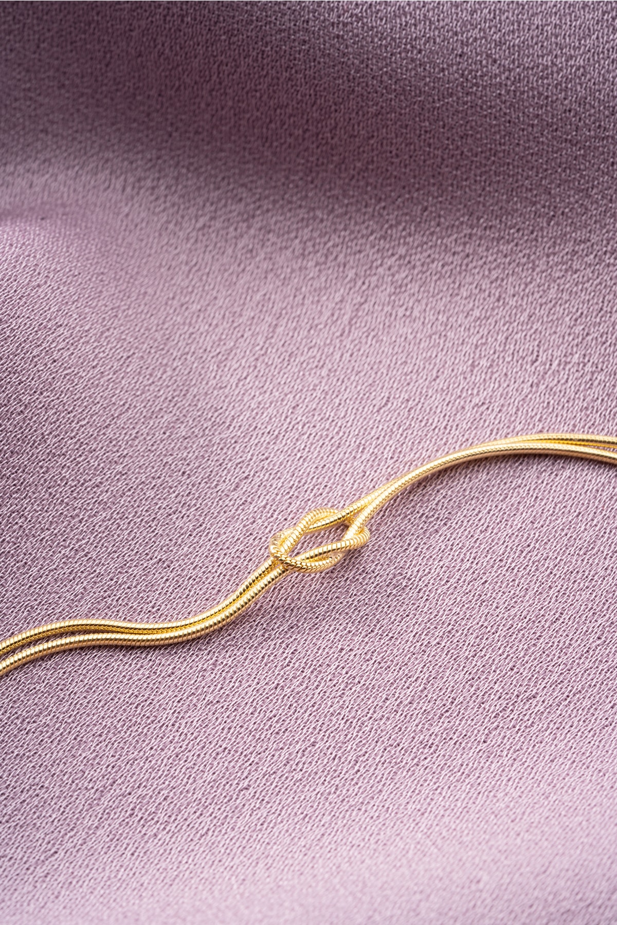 925 Ayar Gümüş Gold Kaplama Düğüm Model Bileklik 6