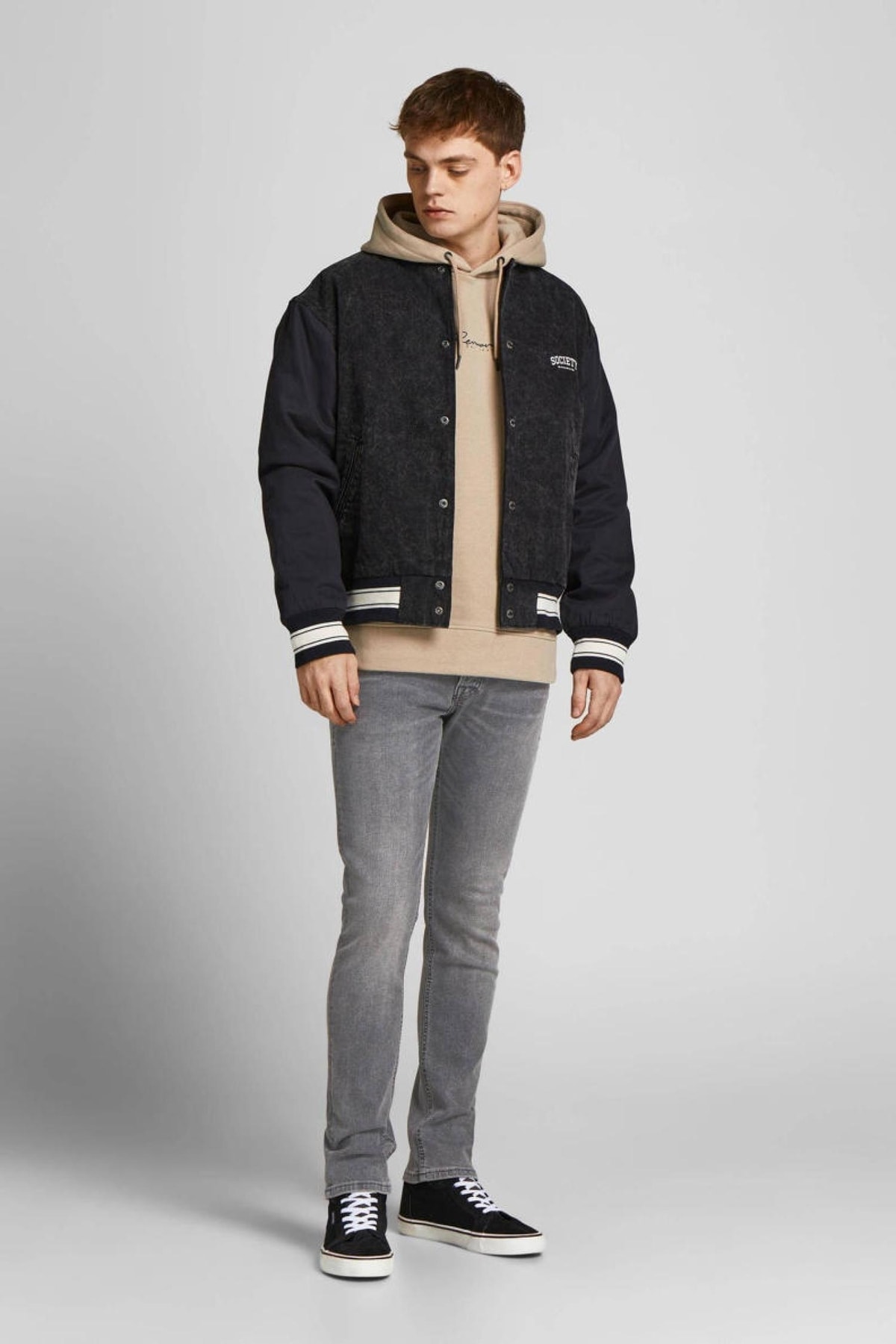 شلوار مردانه خاکستری Jack & Jones | 12230226 اورجینال - تصویر 3