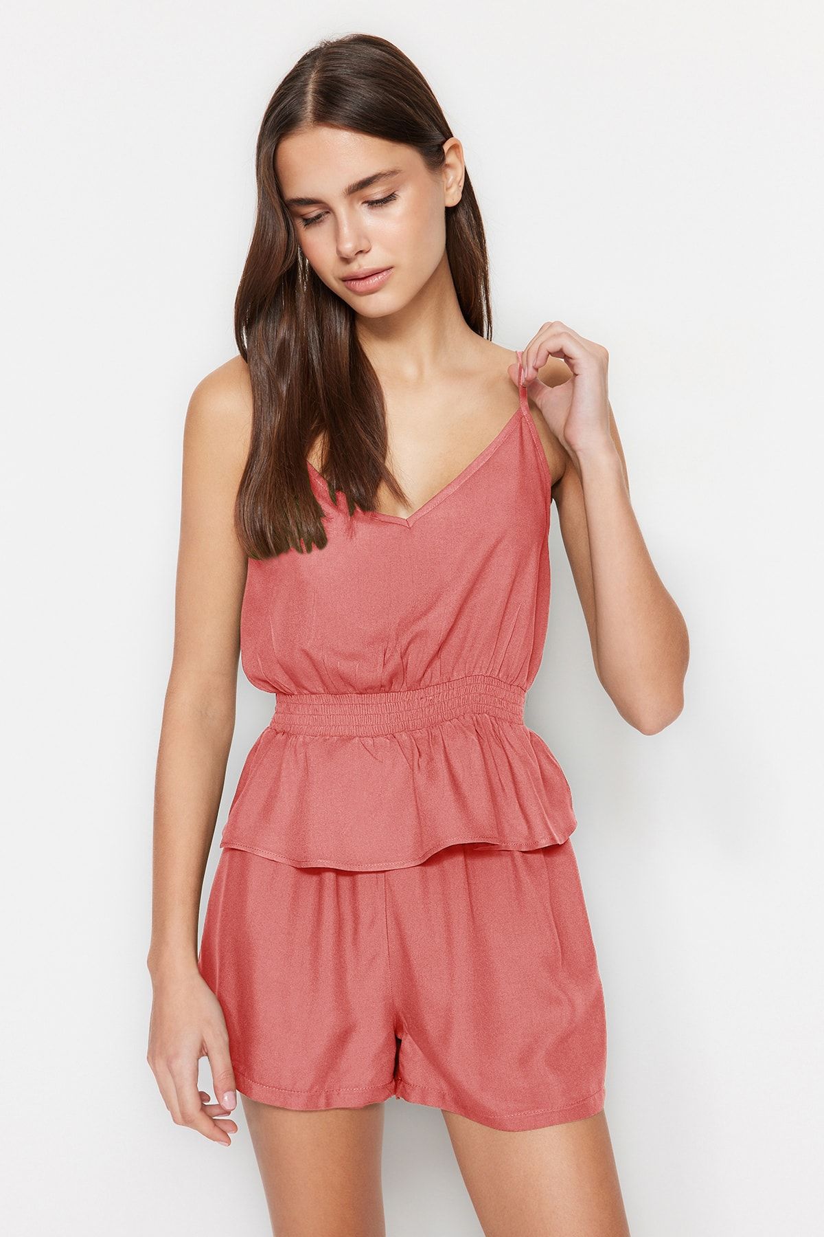 Trendyol Collection Pyjama Rosa Unifarben