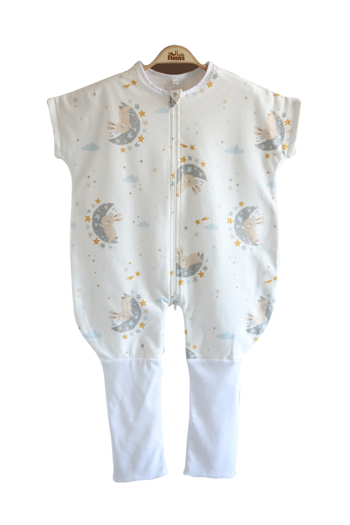 Ninna Kids 0.5 Tog (KISA KOLLU) Yazlık Bebek Ve Çocuk Uyku Tulumu-sleepy Bunny fotoğrafı 6 (önizleme)