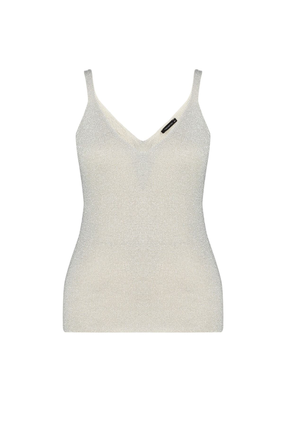Trendyol Curve-Gray Strap Fine Knitwear Glitter Blouse TBBSS23AF00006 6