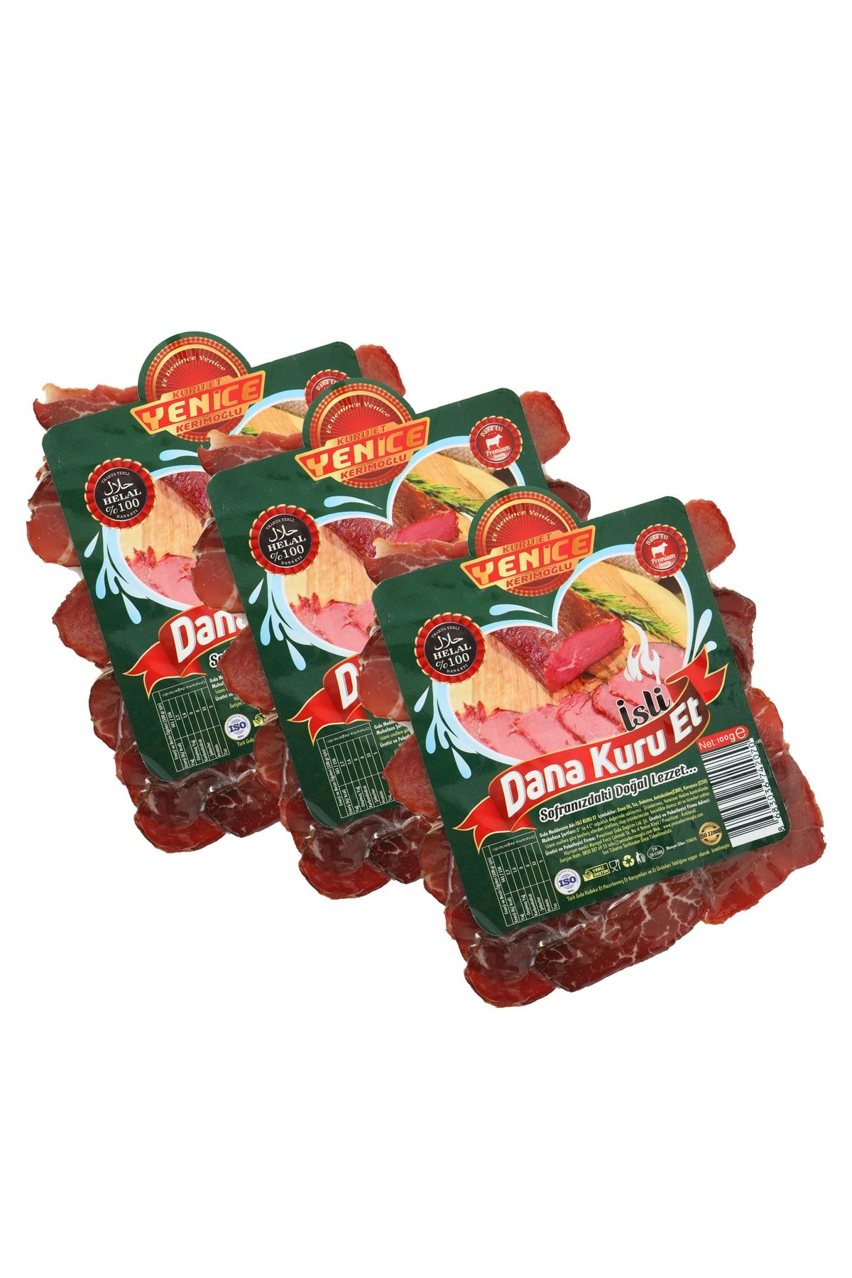 Yenice Kerimoğlu 60gr X 5adet Dilimli Dana Kuru Et