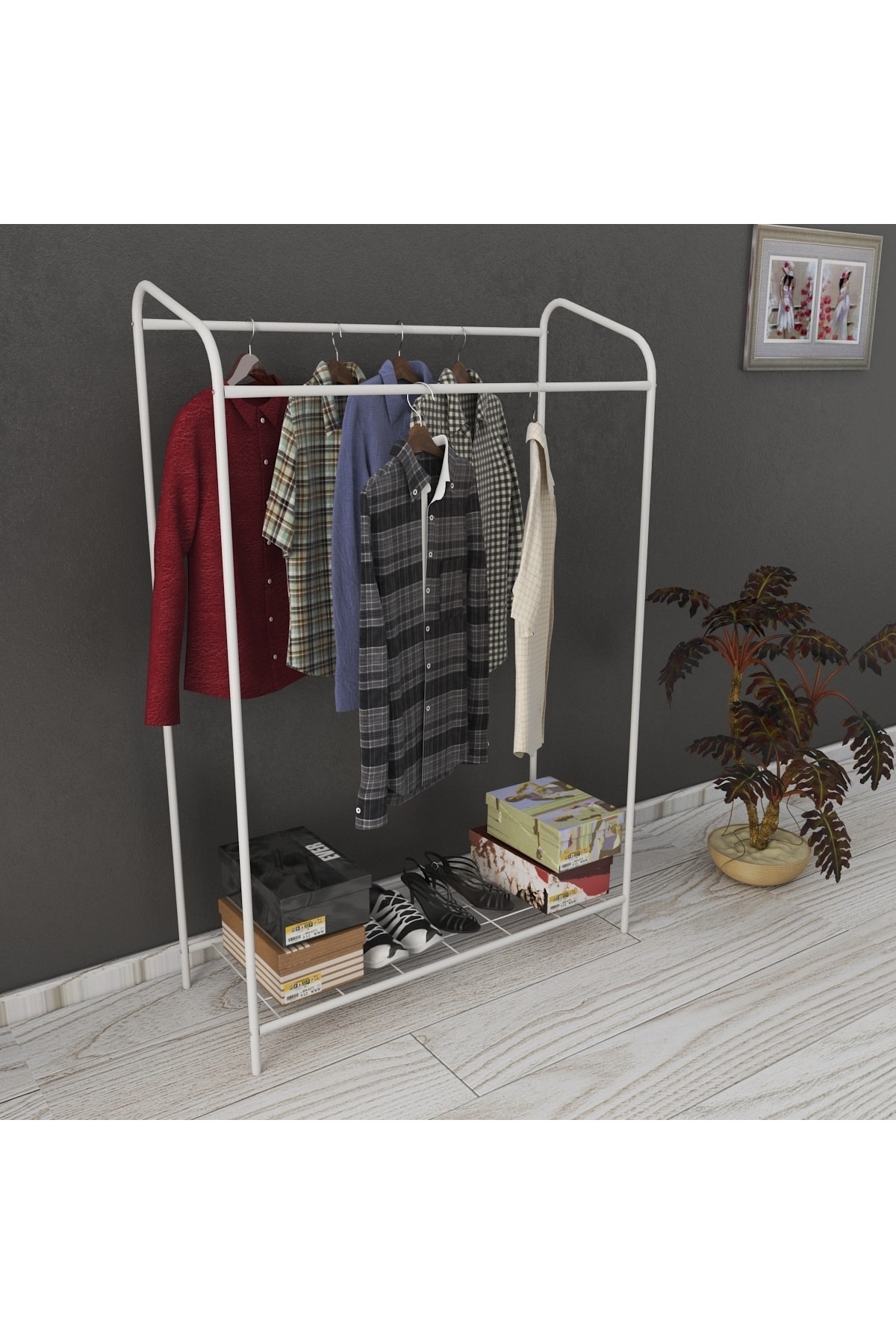 Armin Double White Garment Hanger Boutique Concept Clothes Hanger