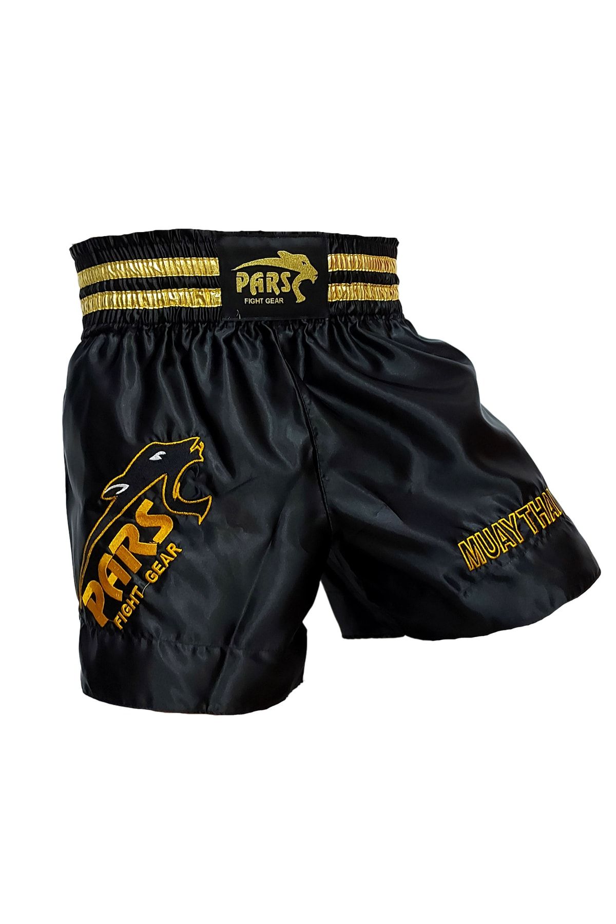 تجهیزات بوکس مشکی Muay Thai کوتاه دوزی شده سیاه PS 1104 Pars