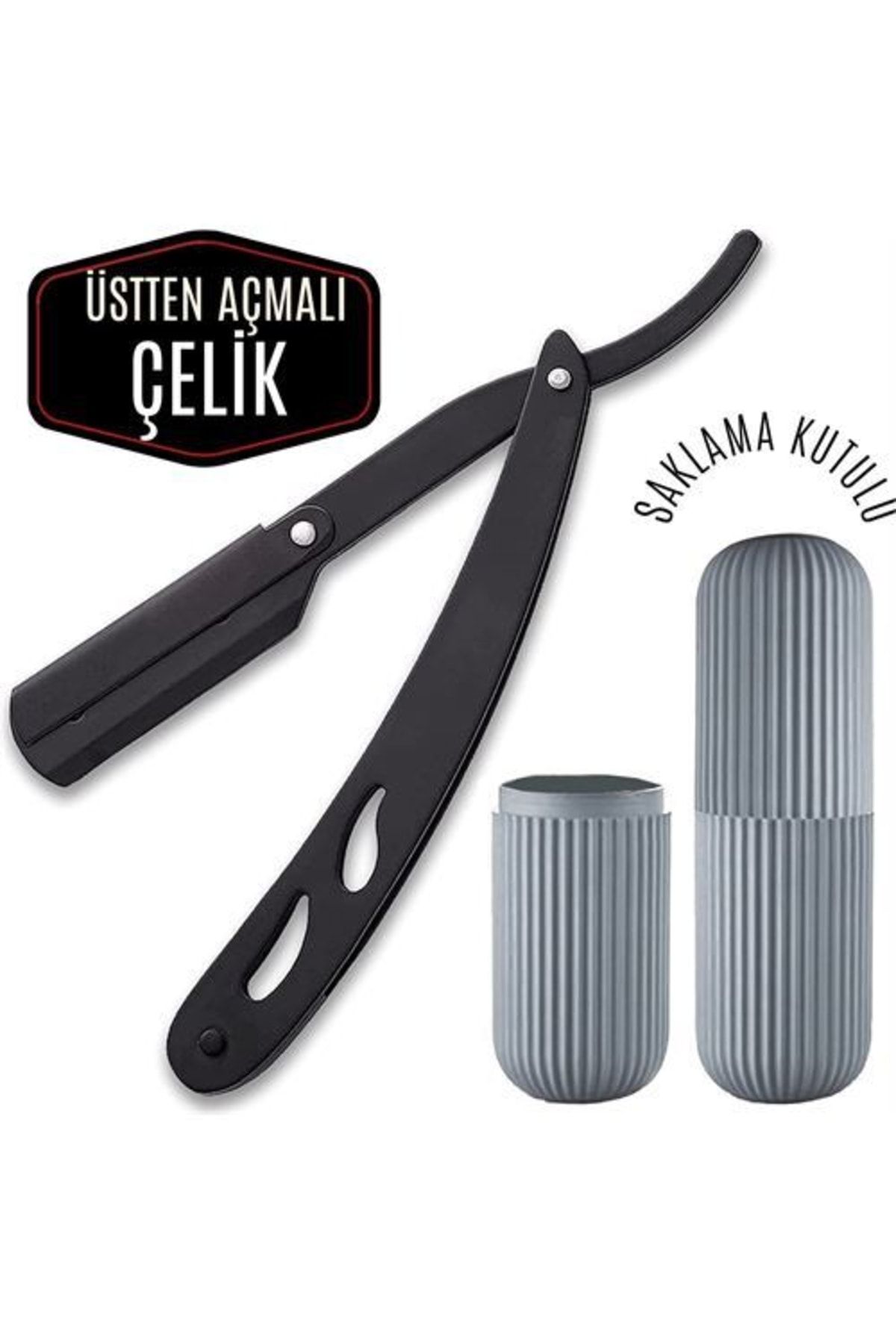 EvoVici Nano Absolute Black Çelik Ustura Kutulu Set 714603
