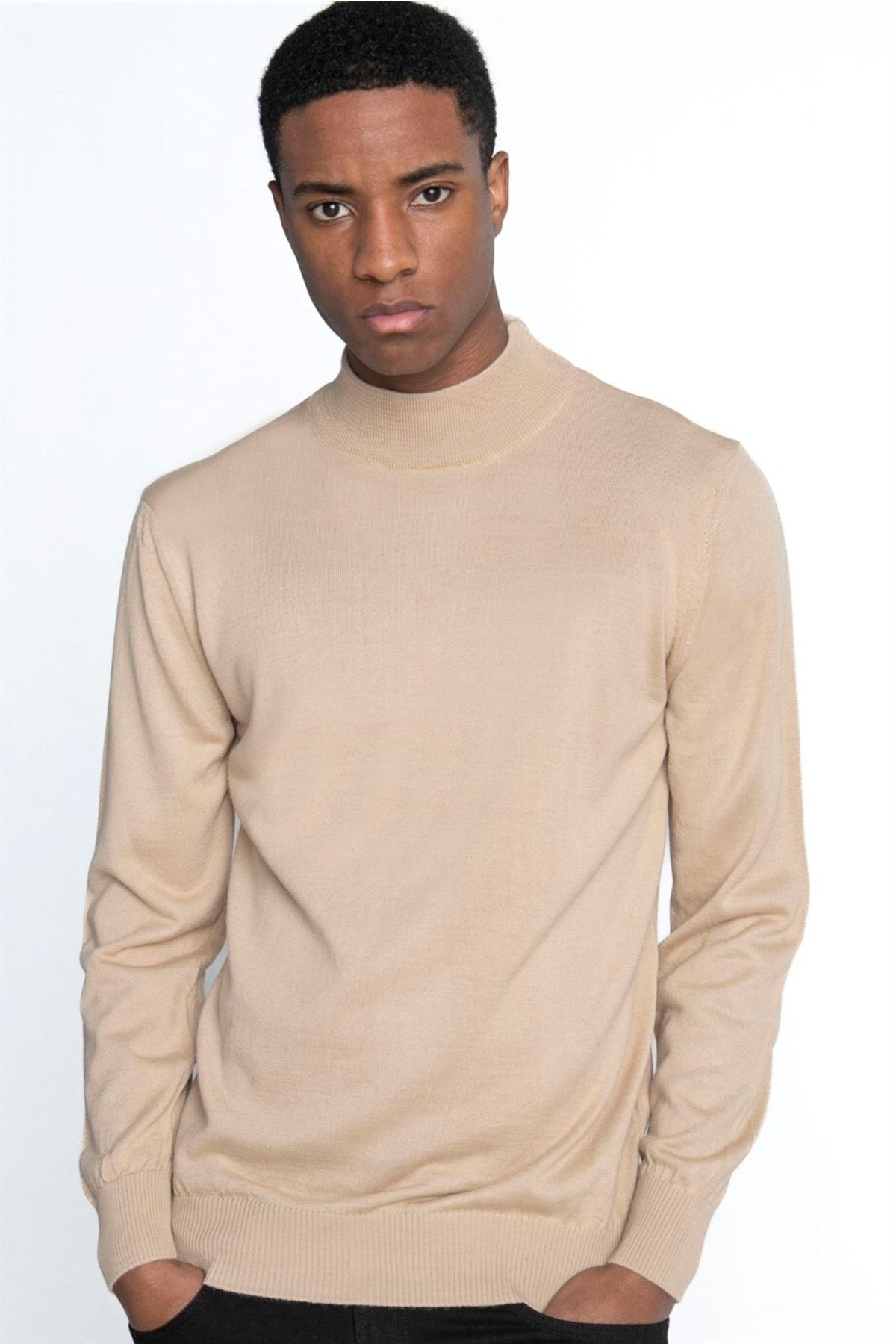 Mens slim turtleneck sweater discount