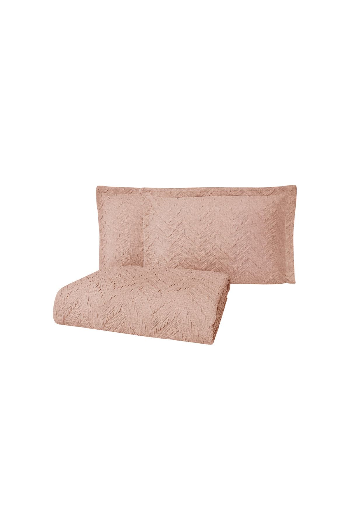 Yataş-Curly Single Bedspread Set - Dusty Rose 4