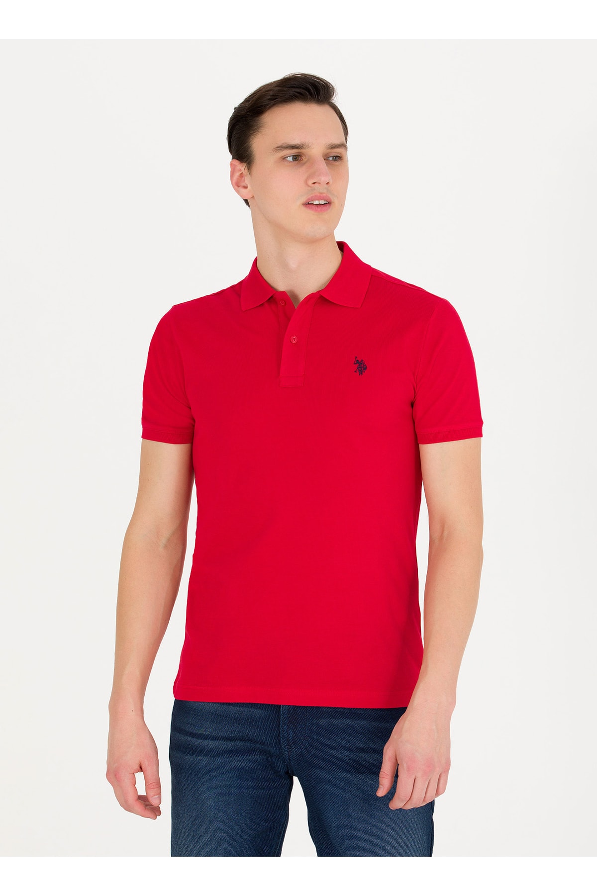 تیشرت مردانه قرمز یو اس پولو | 5002996108 اورجینال - تصویر 3