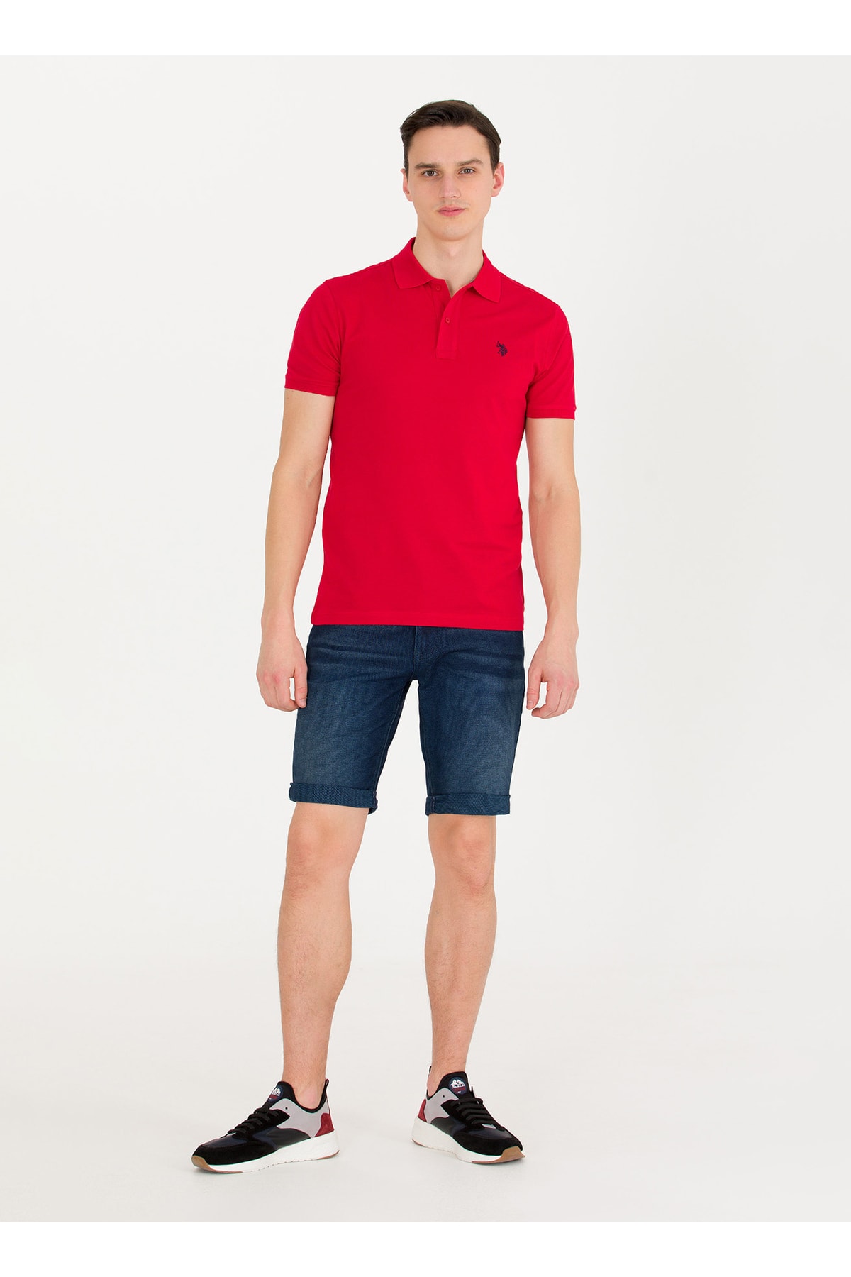 تیشرت مردانه قرمز یو اس پولو | 5002996108 اورجینال - تصویر 4