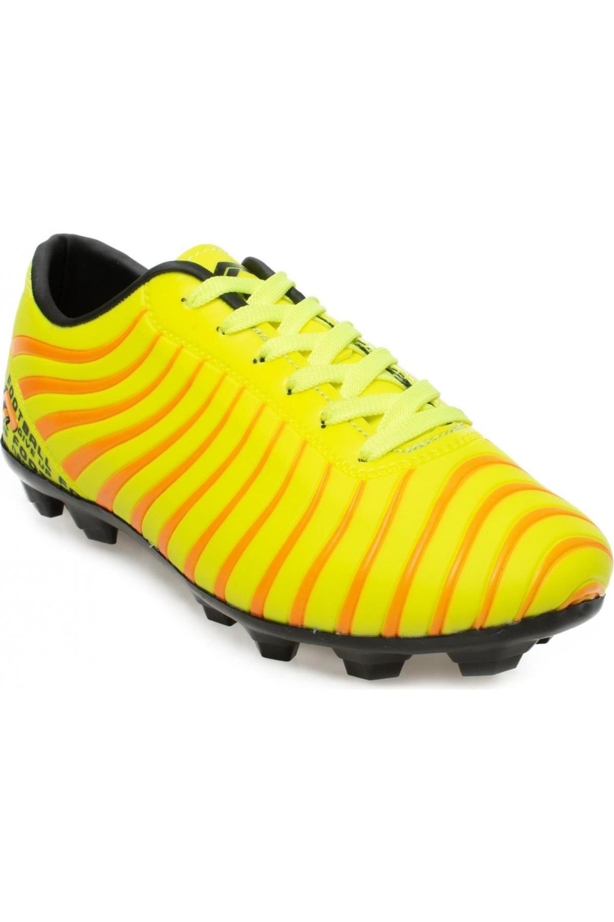 Jump-Men's Fg Neon Yellow Football Cleats Shoes 2