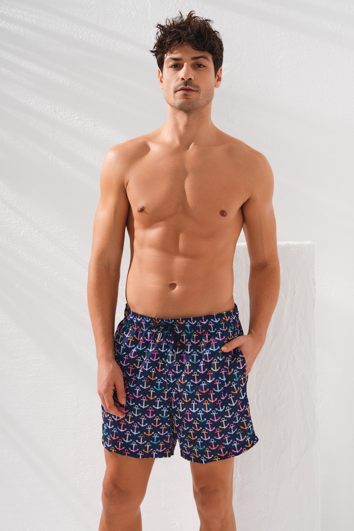 شورت بافتنی طرحدار مردانه ۲۳۱۳۶۹ مردانه طرح دار فاق نرمال | پیر کاردین Pierre Cardin 231369 - تصویر 3