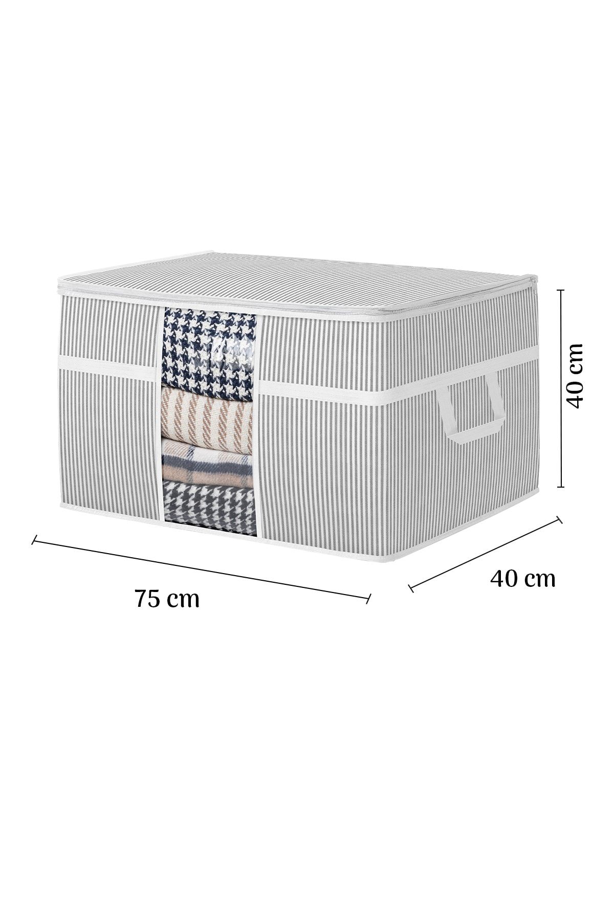 Meleni Home-5-teilige Mega-Größe Fenster-Quilt-Aufbewahrungstasche – Kissen-Quilt-Organizer-Aufbewahrungstasche 75 x 40 x 40 cm 3