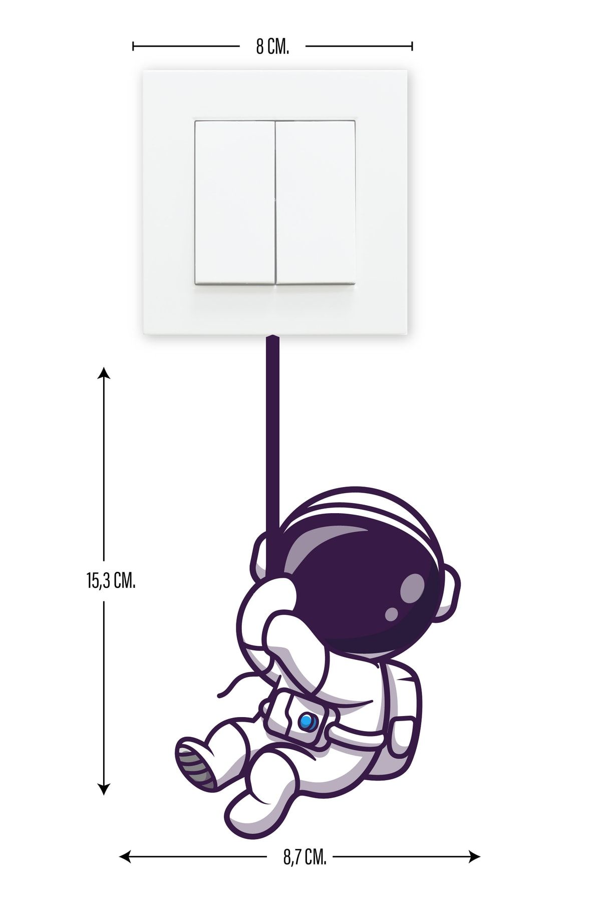 NeoPrint-Astronaut Themed Socket Socket Sticker Wall Switch Frame Ornament 2