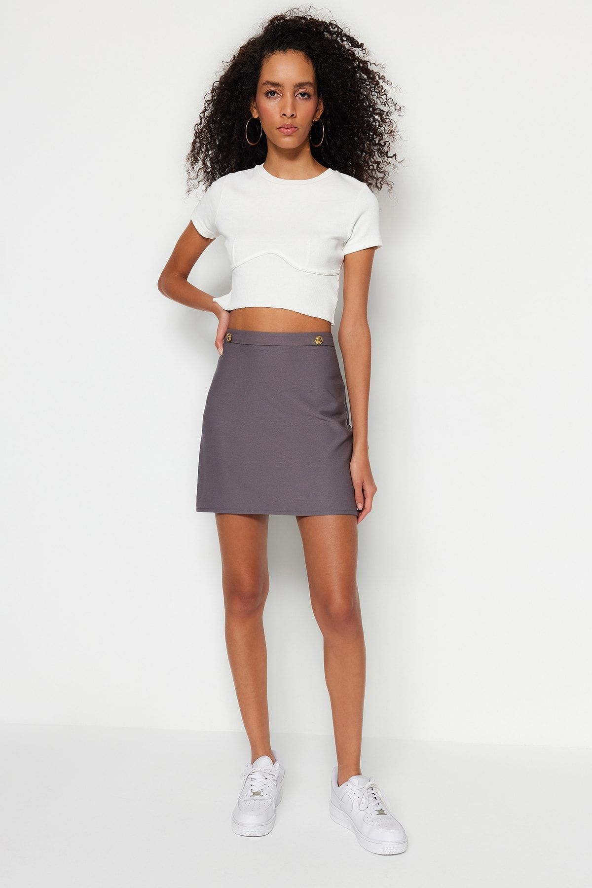 Trendyol Collection Rock Grau Mini