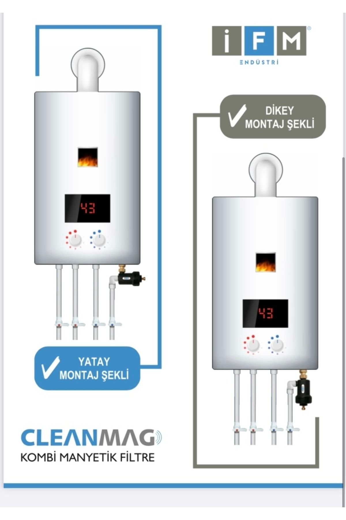ifm endüstri-Cleanmag Combi Magnetic Filter - 3/4'' (dn20) - Magnet Filter 5