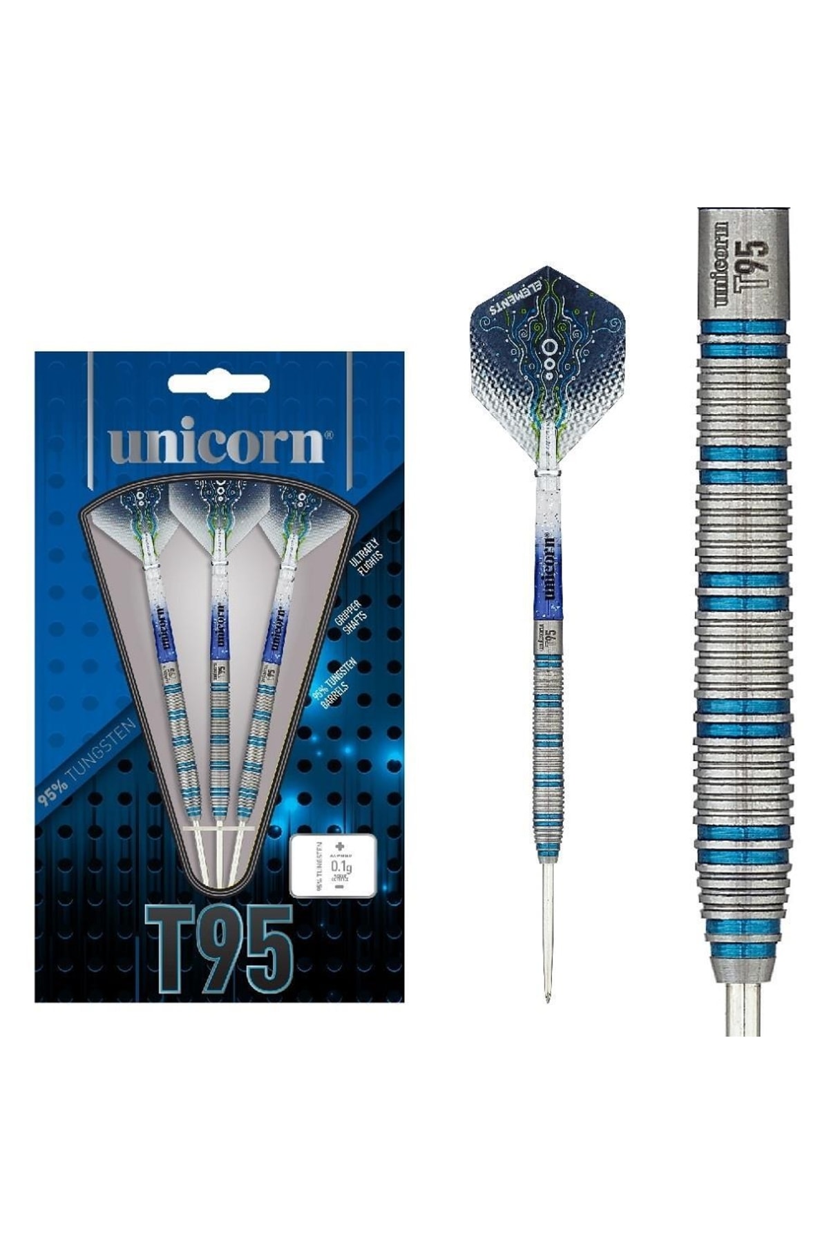 UNICORN T95 Core XL Blue Type 1 % 95 Tungsten Çelik Uçlu Dart Oku 20 GR