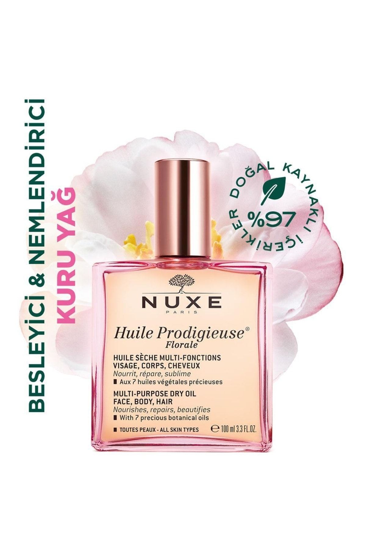 Nuxe Huile Prodigieuse Florale Argan Yağı Nemlendirici Çok Amaçlı Kuru Yağ 100ml ZN11031