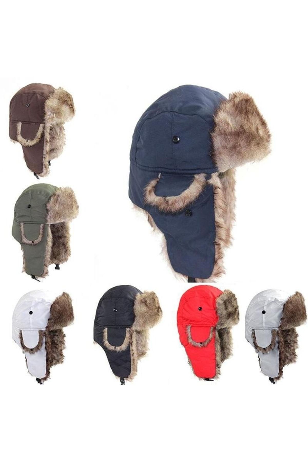 Kardelen Butik Denizli-Șapcă de schi rusă cu blană (pălărie de pilot Trapper) (unisex) 2