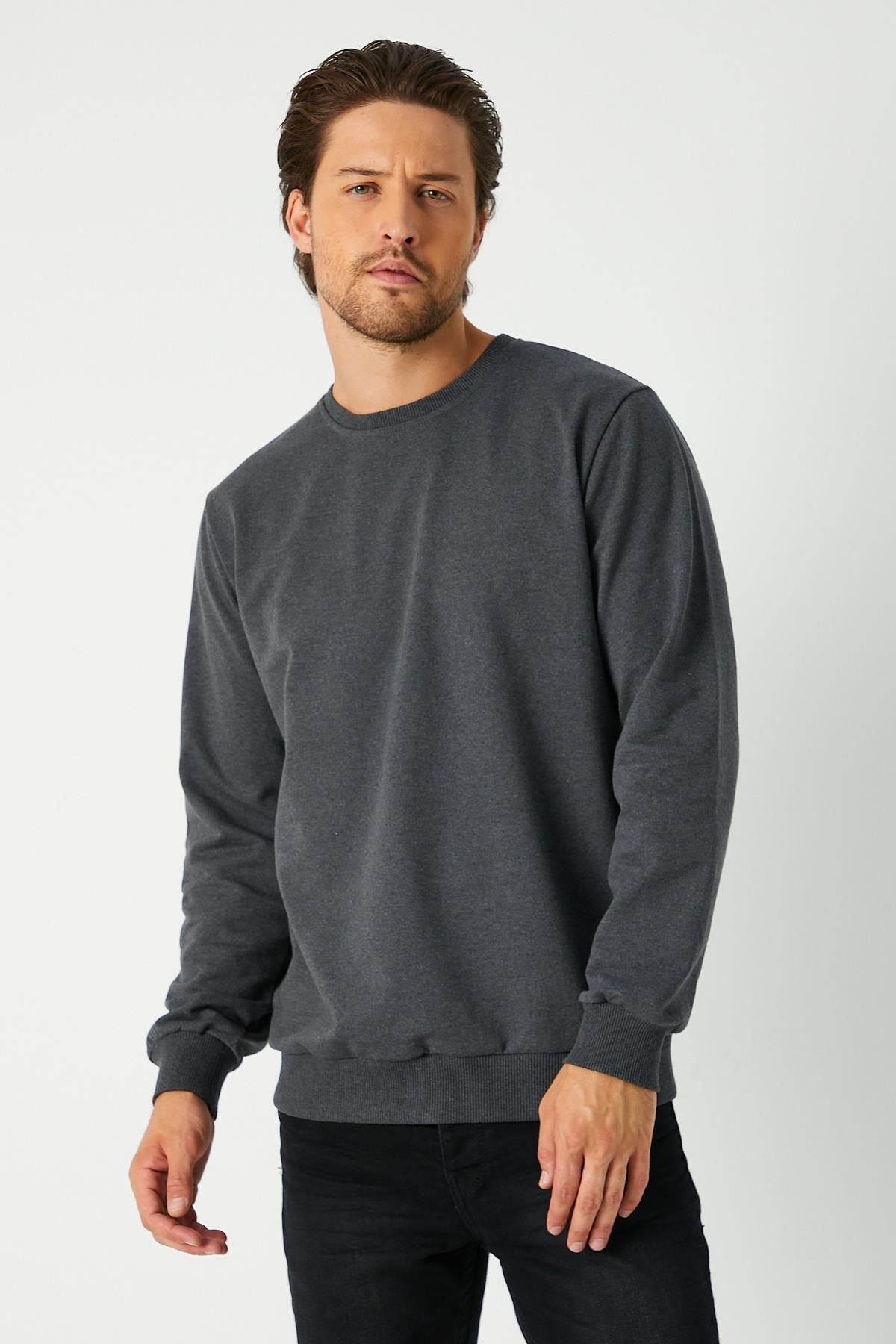 Dark grey shop crew neck sweatshirt