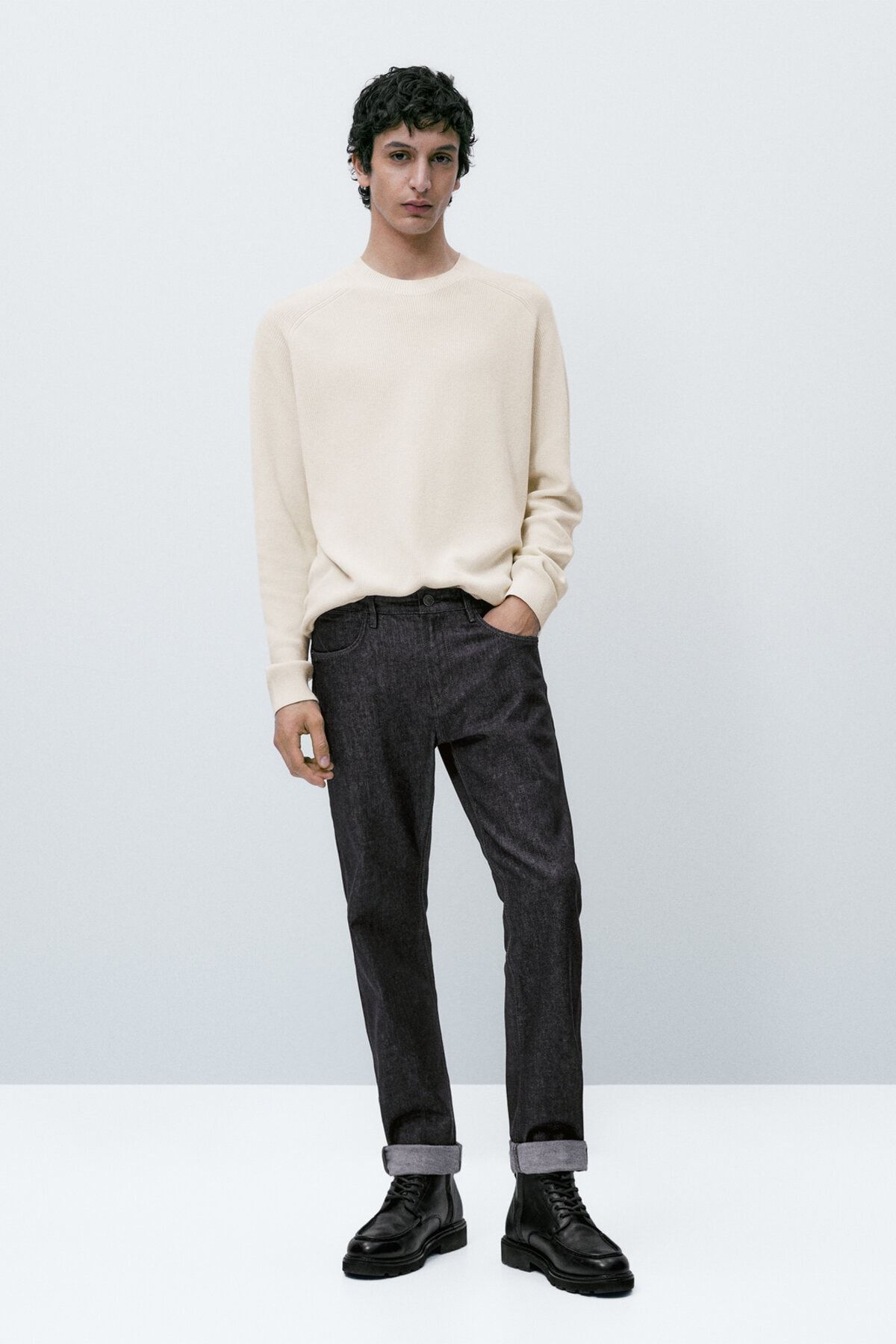 Massimo Dutti Dokulu Bisiklet Yaka Triko Kazak