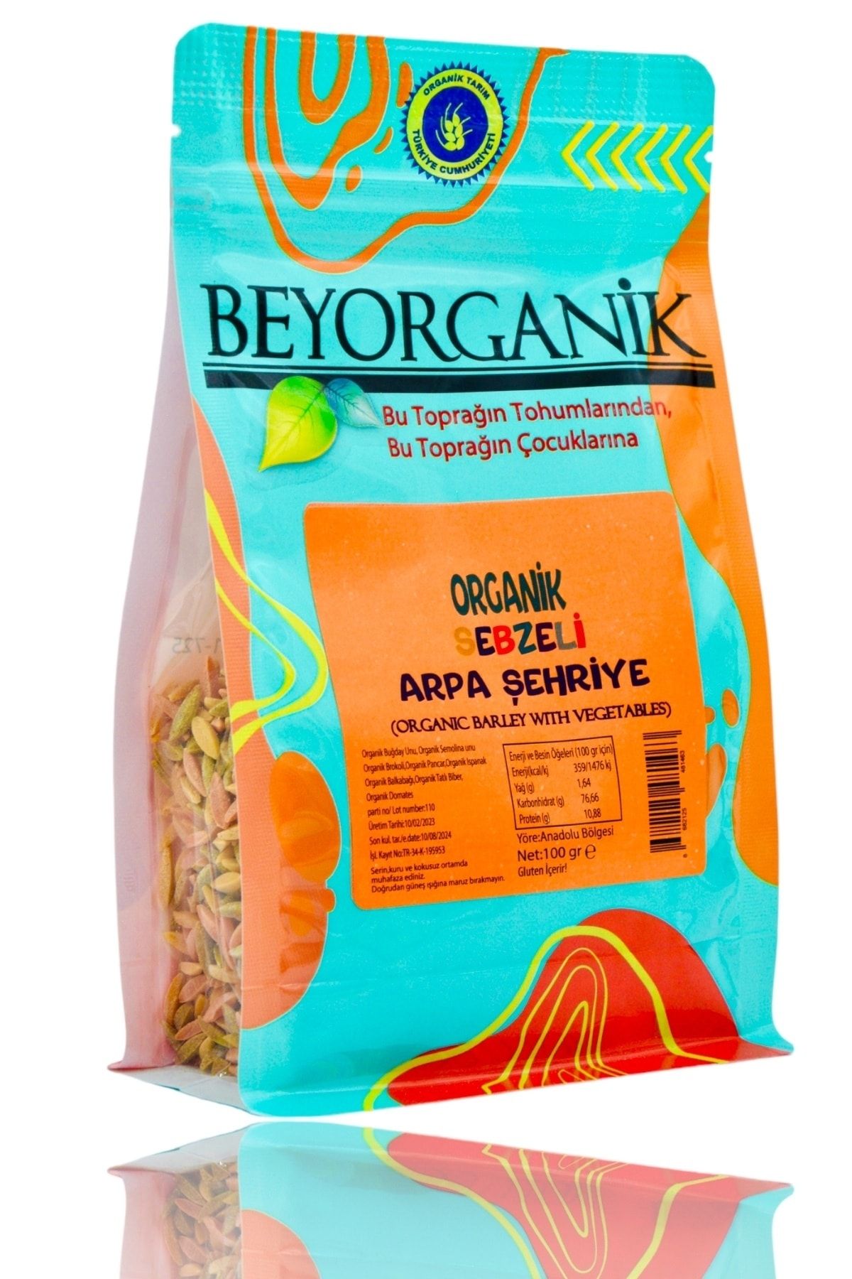 BEYORGANİK Organik Sebzeli Arpa Şehriye 100gr