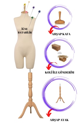 Manken İstanbul Pantalon Giyebilen Full Iğne Batabilen Bayan 38 Beden Terzi M...