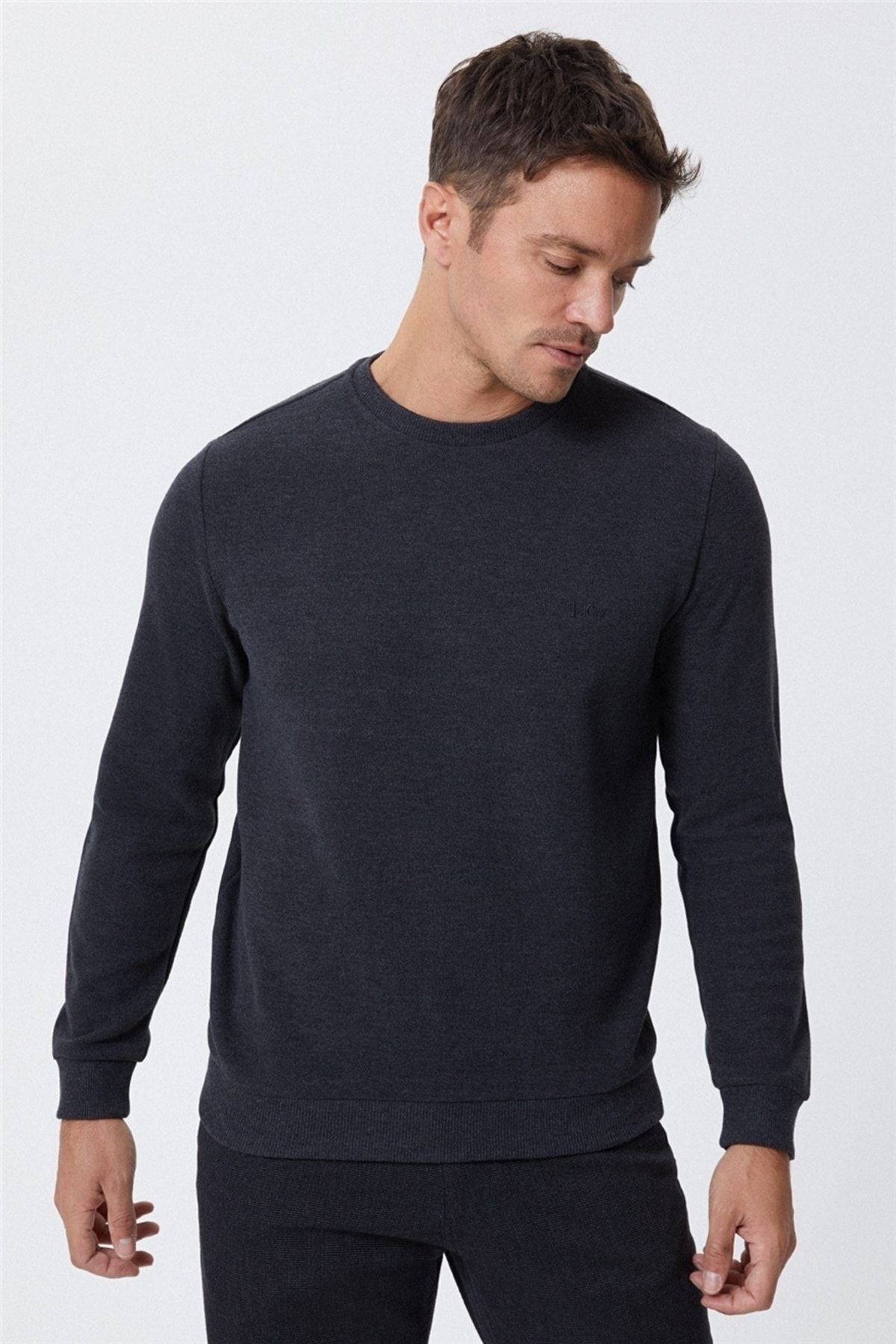 سویشرت مردانه یقه خدمه نیودواد آنتراسیت ملانژ Lee Cooper