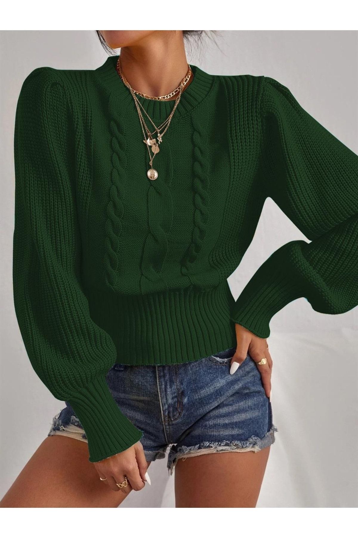 Dark 2025 green knitwear