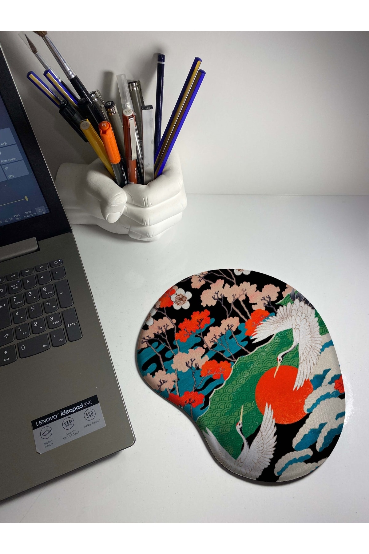 Kyoto Printed Mouse Pad with Wrist Support