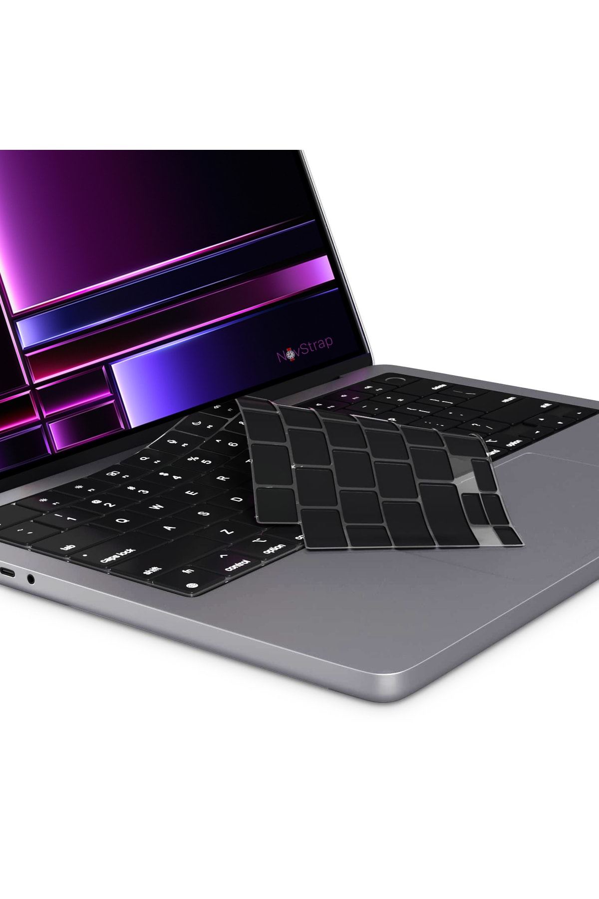 Apple Macbook Pro 2023 16 Inç M2 A2780 Uyumlu Türkçe Q Klavye Siyah Klavye Koruyucu Kılıf