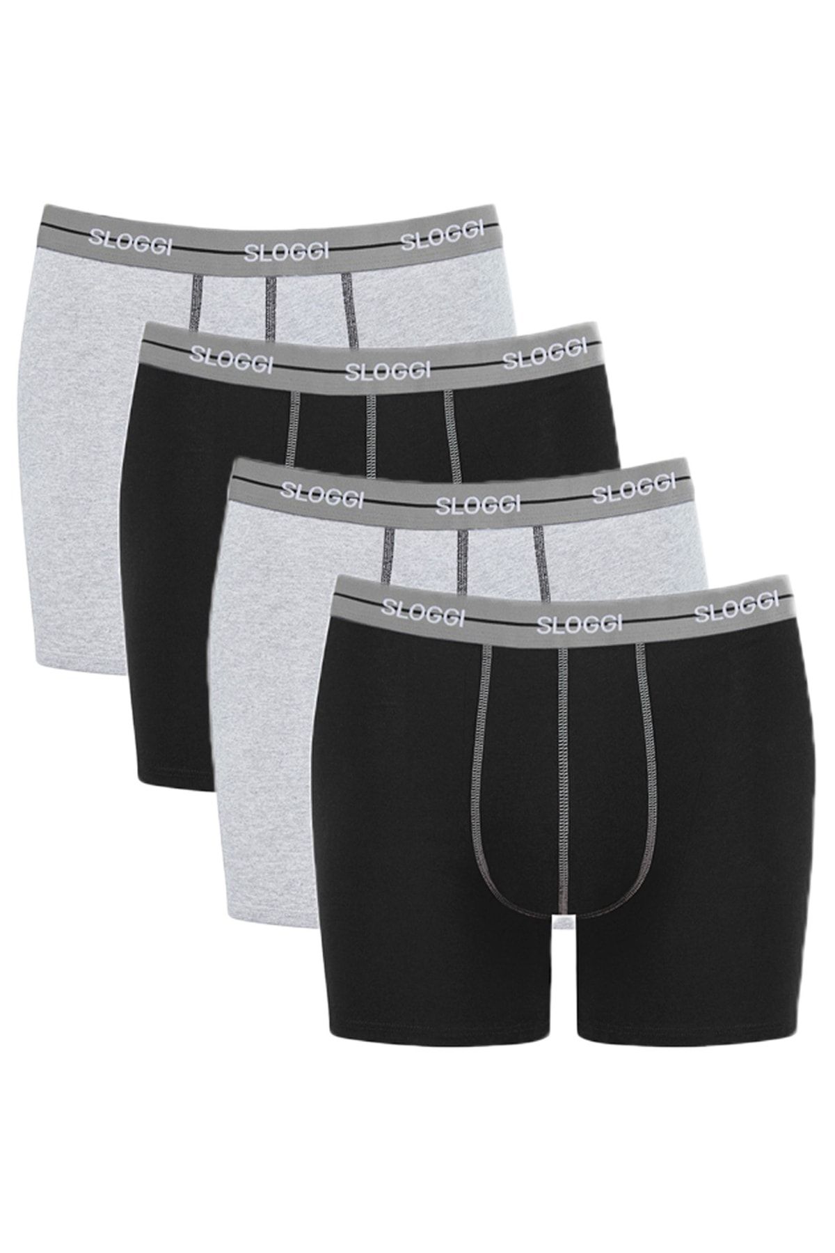 SLOGGI Boxershorts Grau 4er-Pack