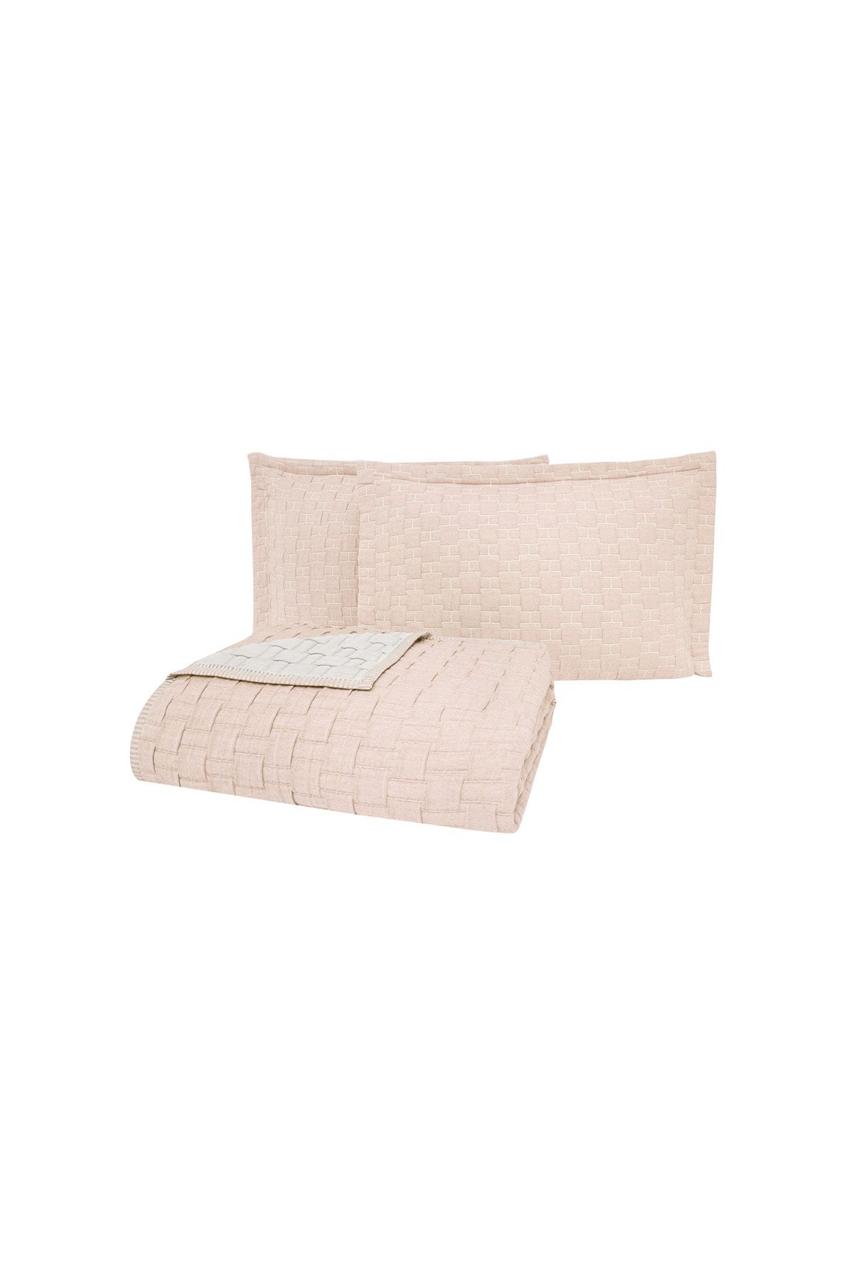 Velma Çift Kişilik Yatak Örtüsü Seti - Blush/ekru - 4