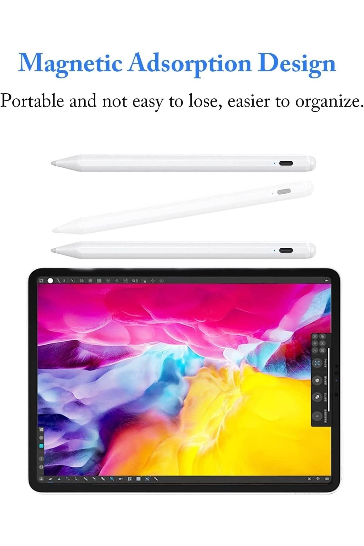 m.tk moveteck-Apple iPad 9th generation 2022 10.2 Compatible with Tilt Sensitive and Palm Rejection Stylus Touch Pen 3