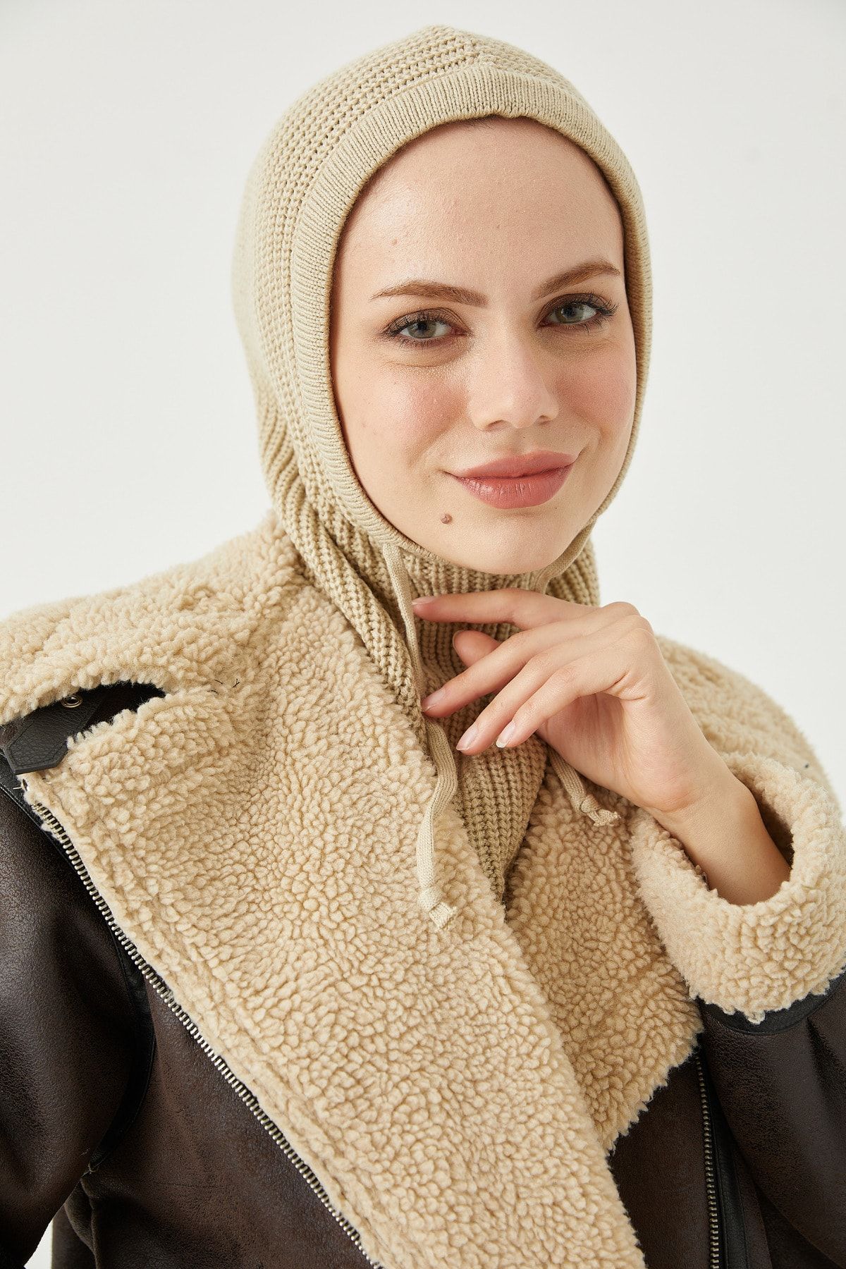 FRESCO SCARFS-Balaclava Knitwear Headgear*cream 2