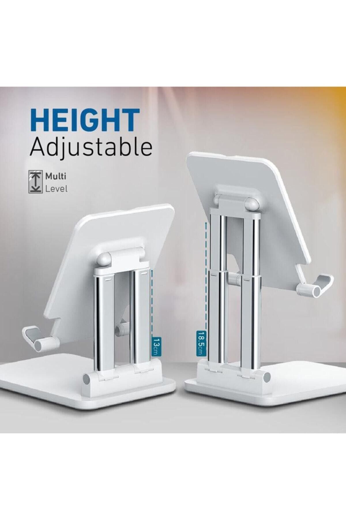 Promate-Tablet iPad Stand Adjustable Multi-Angle Stylish Design Adjustable - Padvıew White 6