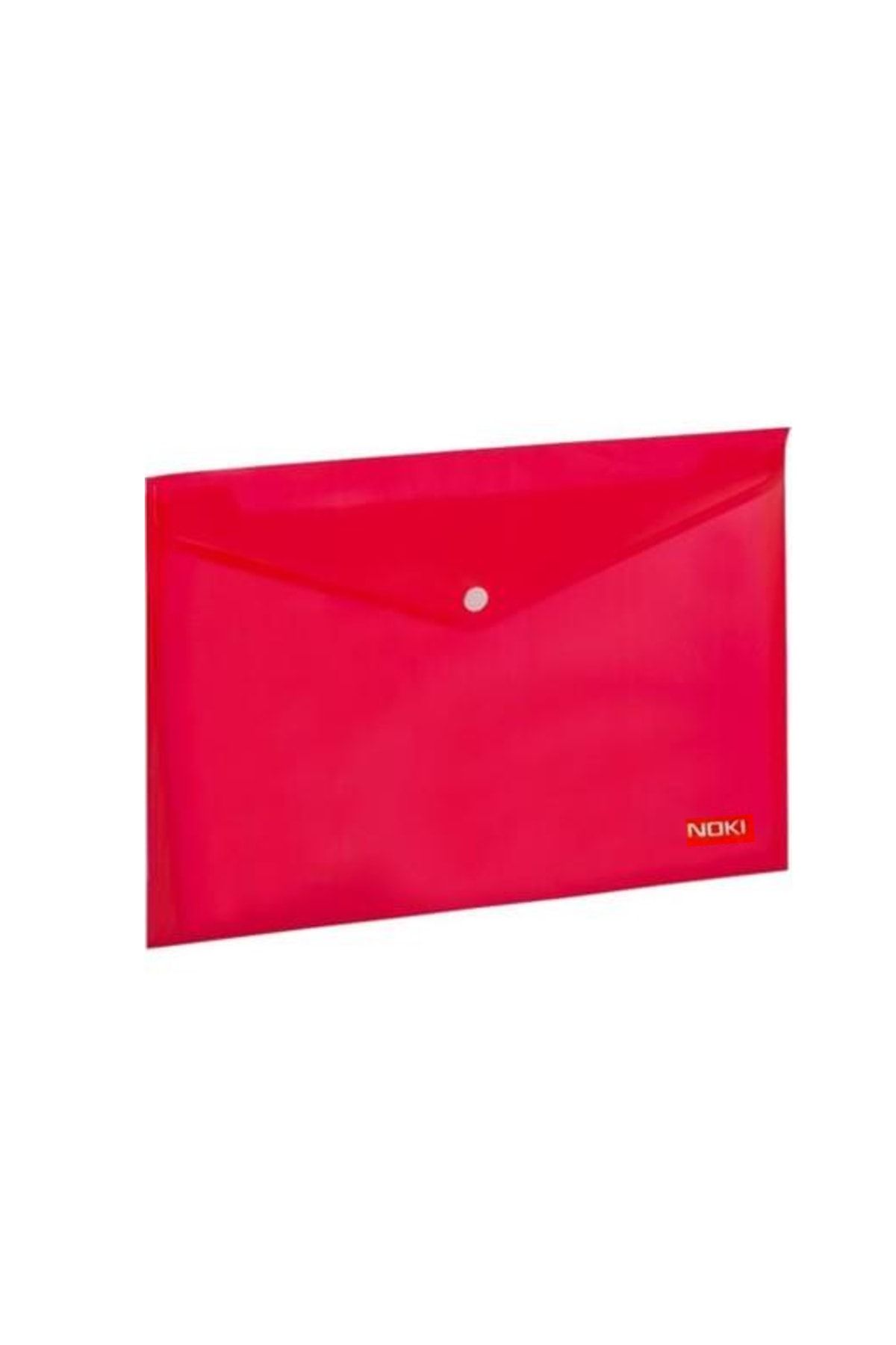 Noki-48 Pieces Transparent A4 Snap Fastener File Envelope File Red 2