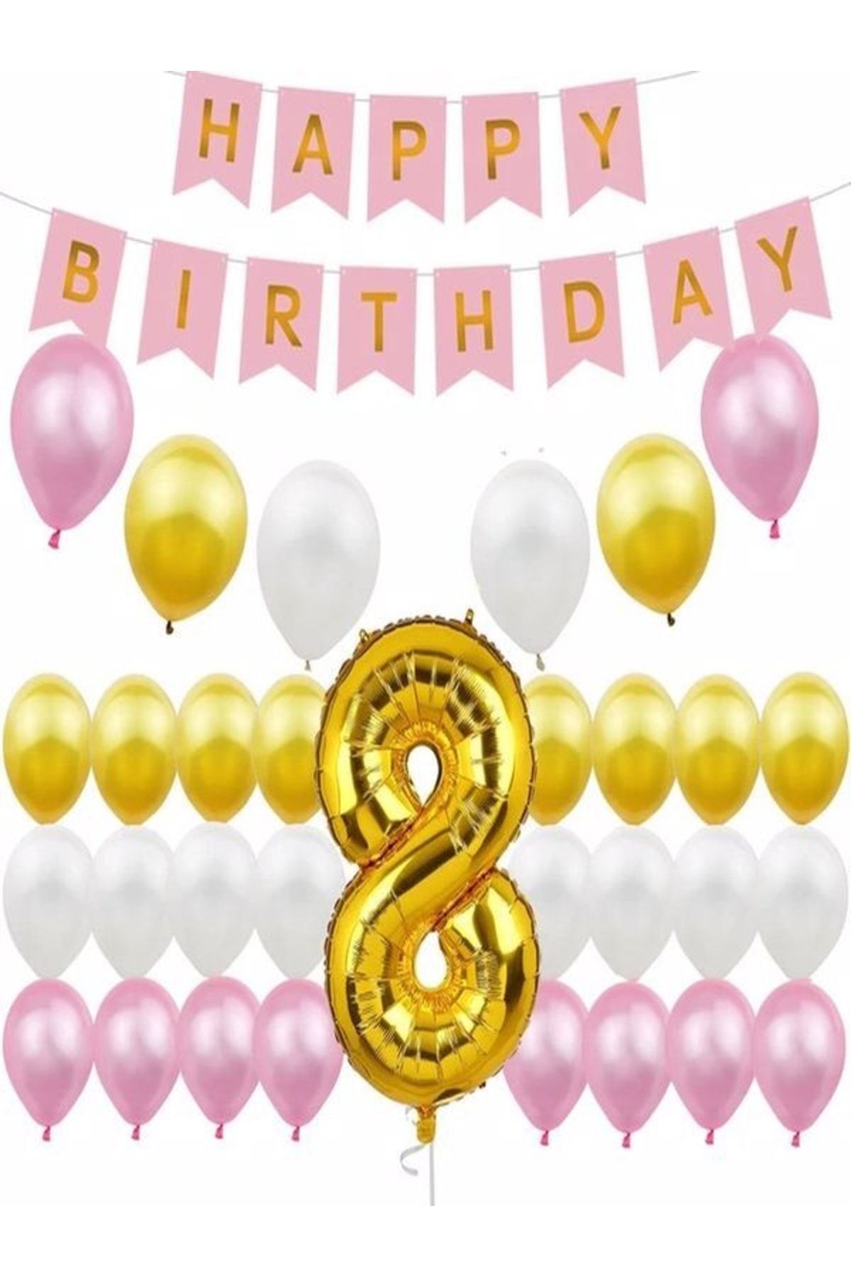 D VENC T CARET Birthday Number Balloons Party Decorations Happy