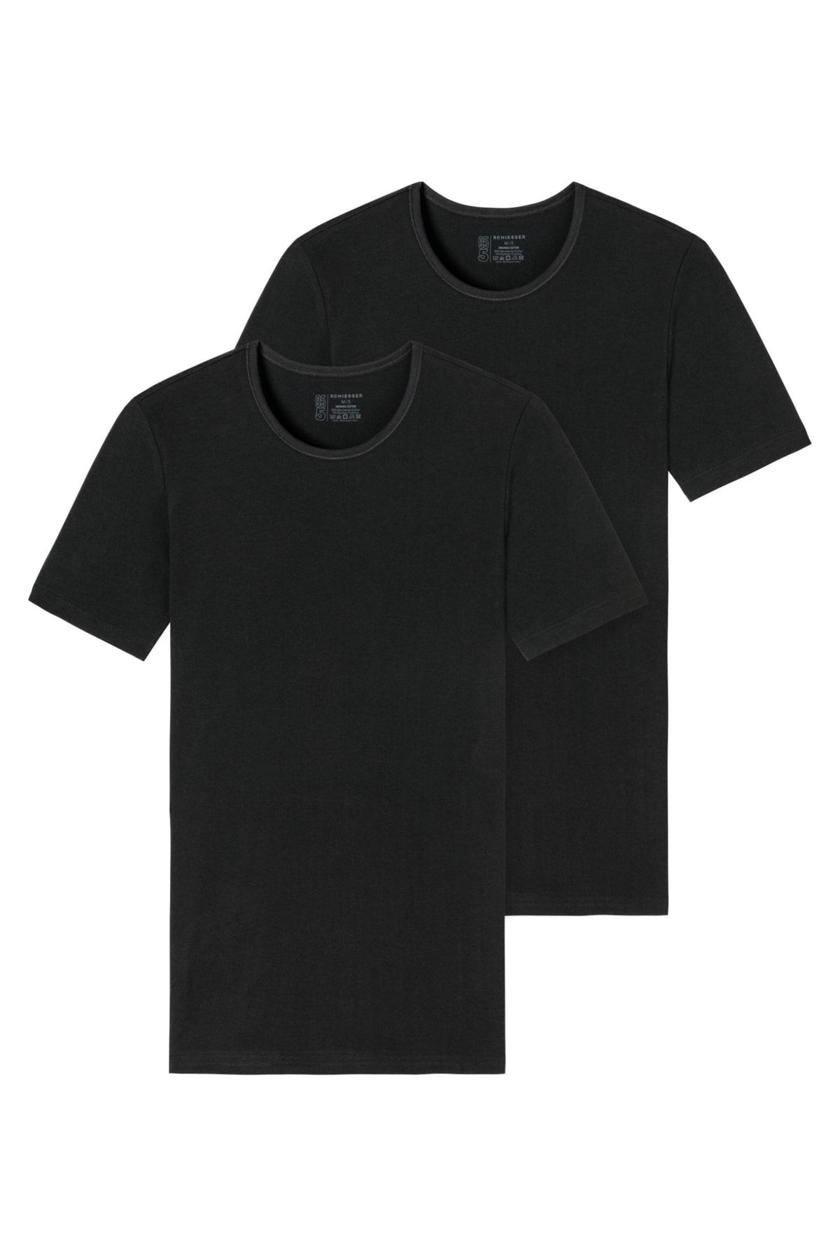 Schiesser Unterhemd Schwarz Regular Fit