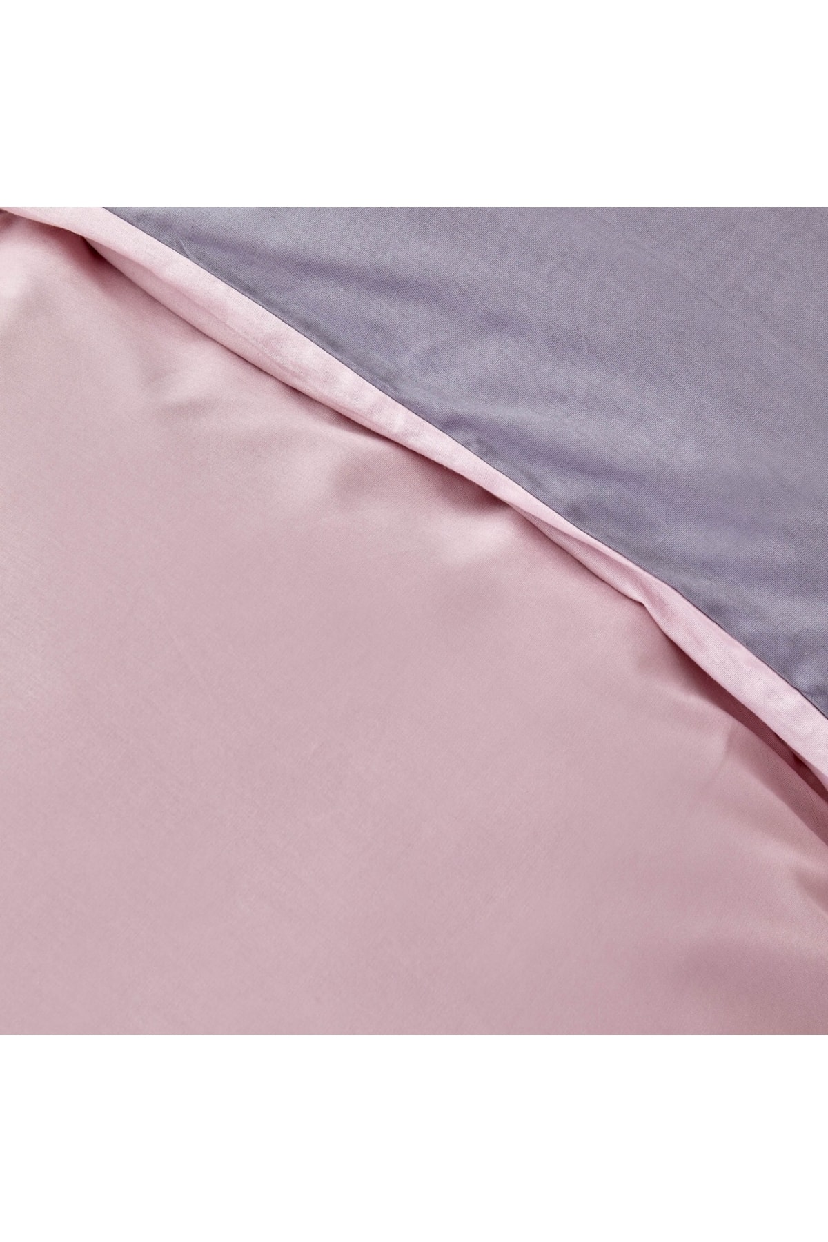 Basic Gül Kurusu Koyu Gri Çift Taraflı Çift Kişilik Nevresim (YORGAN KİLİFİ) 200x220 Pinkcastle 2