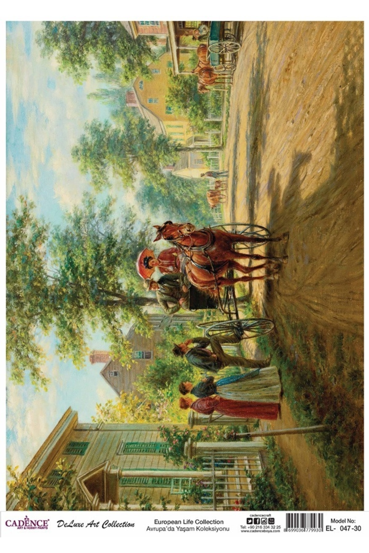 Cadence El 47 Avrupada Yaşam Koleksiyonu Pirinç Dekopaj 30x42