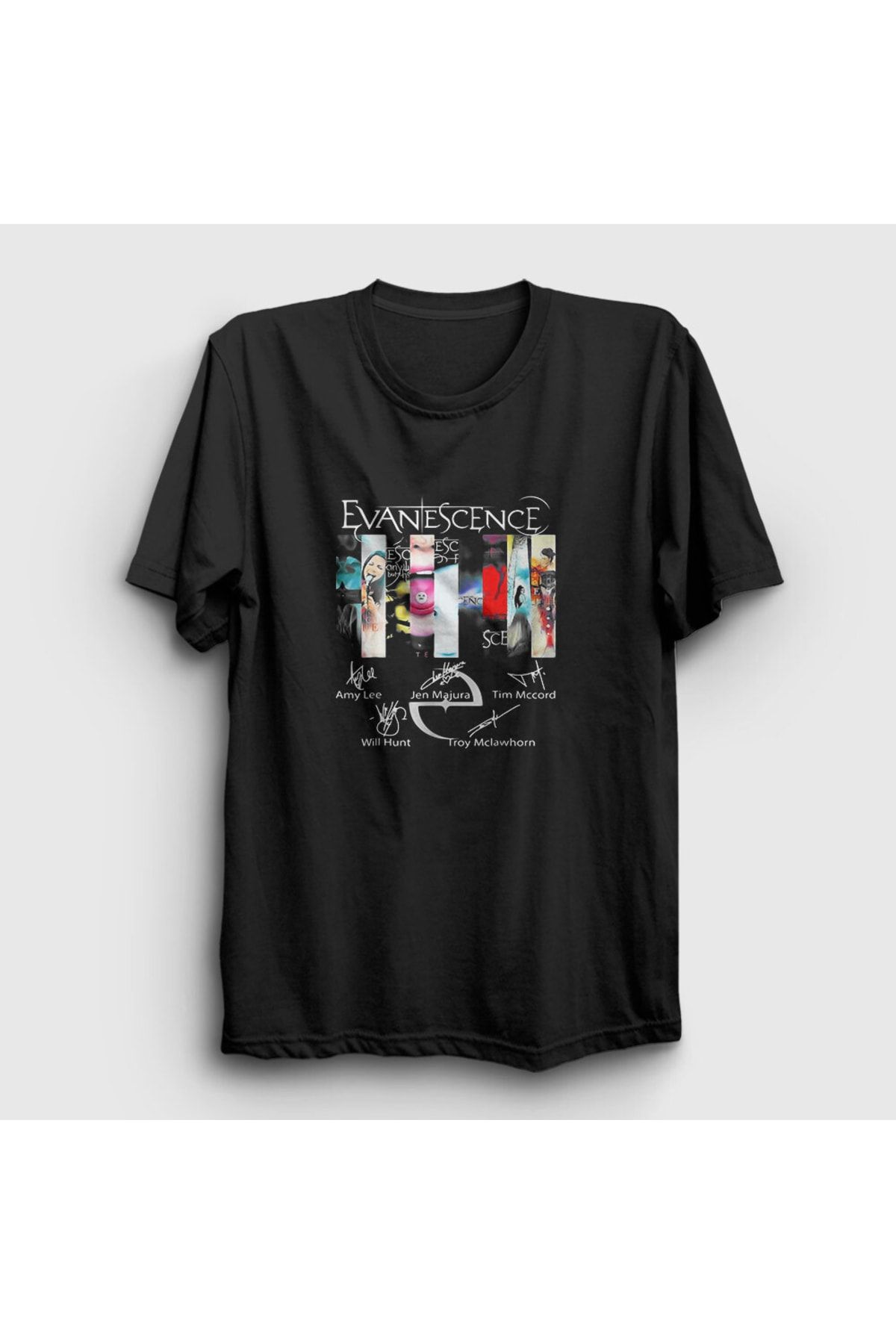 Unisex Siyah Signs Evanescence T-shirt 387013tt