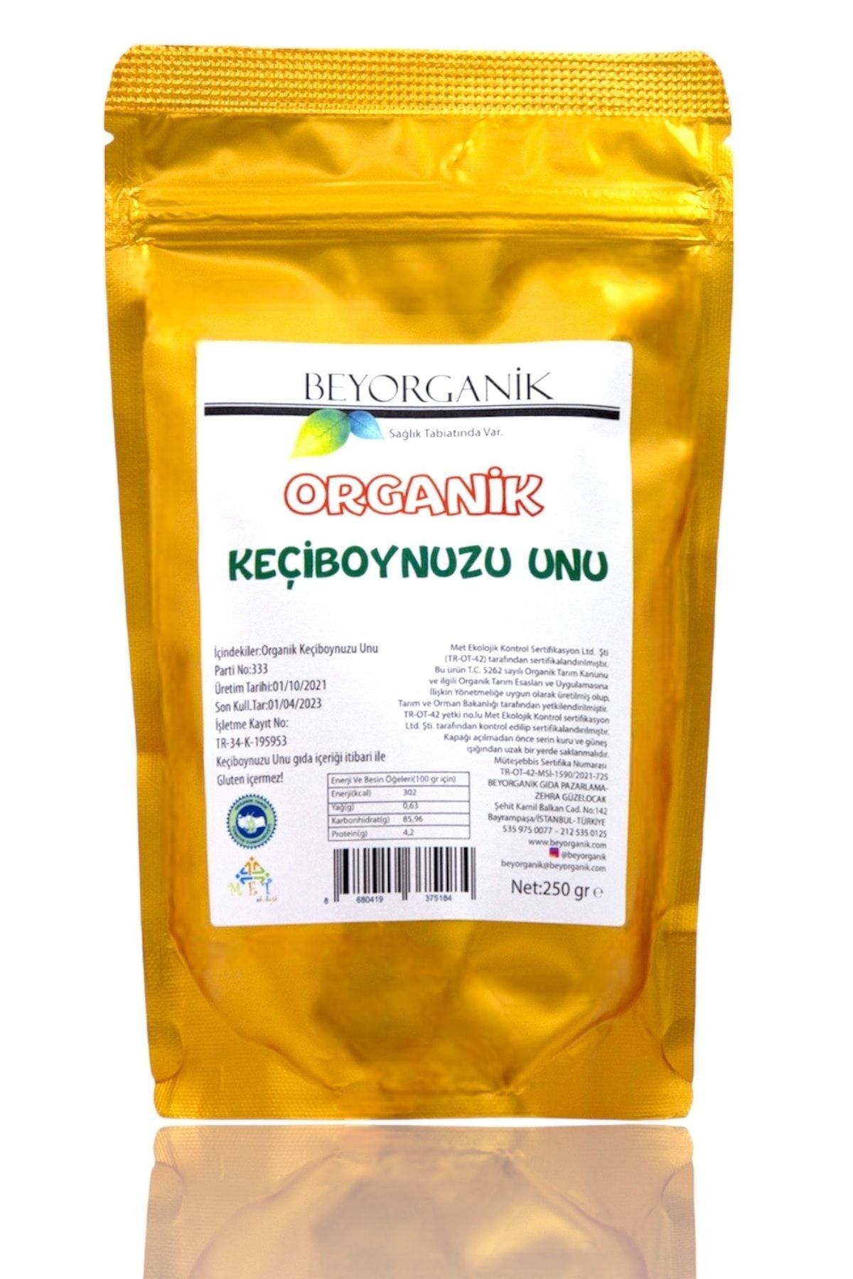 BEYORGANİK Organik Keçiboynuzu Unu 250gr