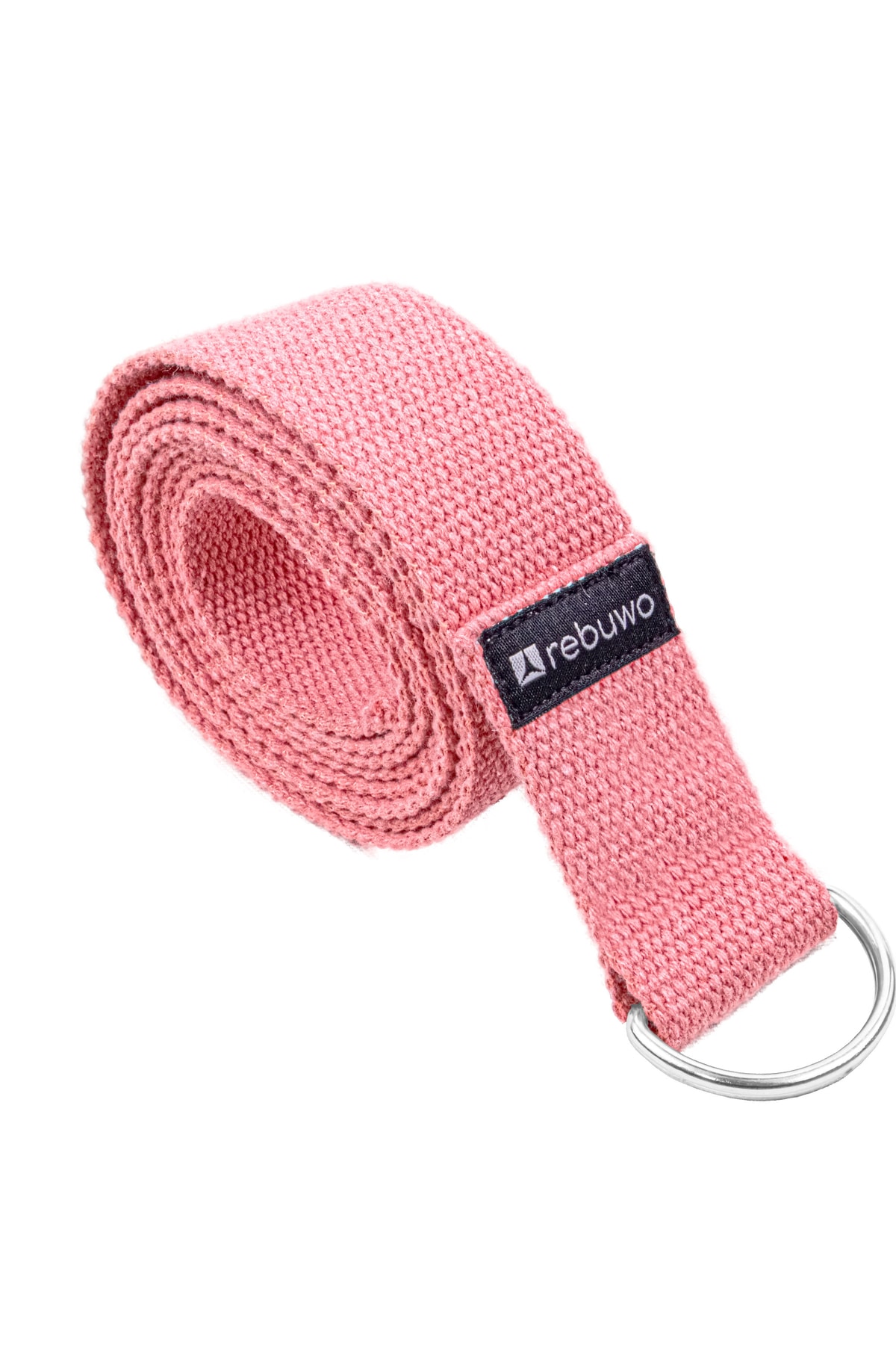 Pink Yoga Belt, Natural Cotton 184 Cm, Ideal For Yoga And Pilates, Pink Yoga Strap