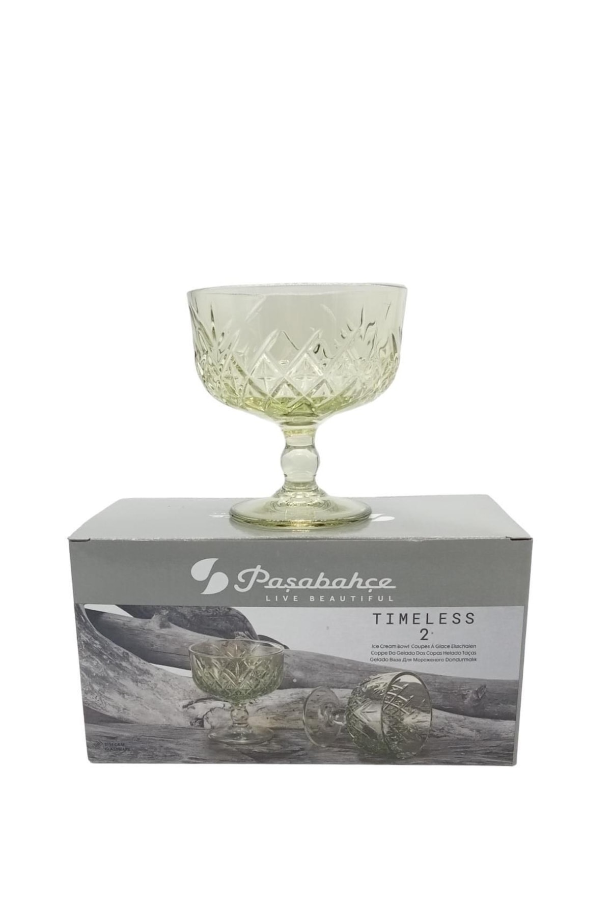 Paşabahçe 440211 Timeless Dondurmalık Ayaklı - Şirin Kristal | Paşabahçe Ürünleri Toptan Satış