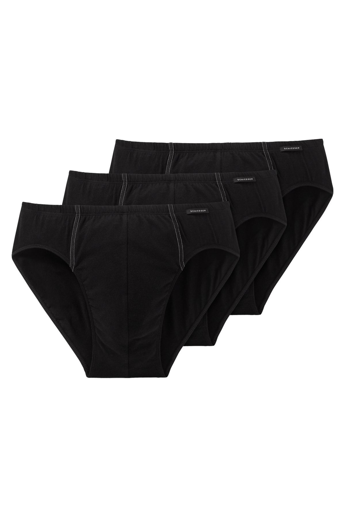 Schiesser Slip Schwarz 3er-Pack