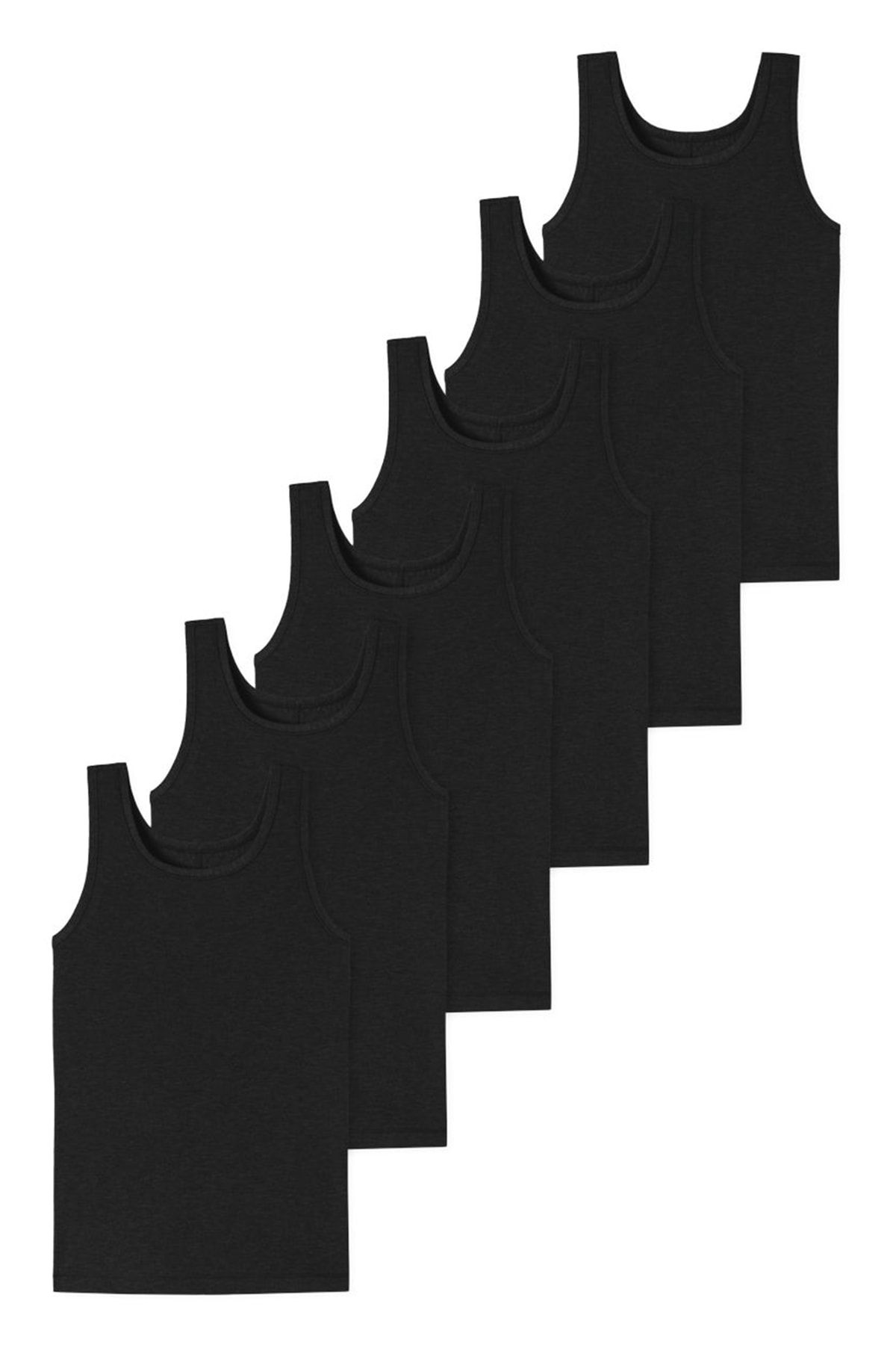 Schiesser Unterhemd Schwarz Regular Fit